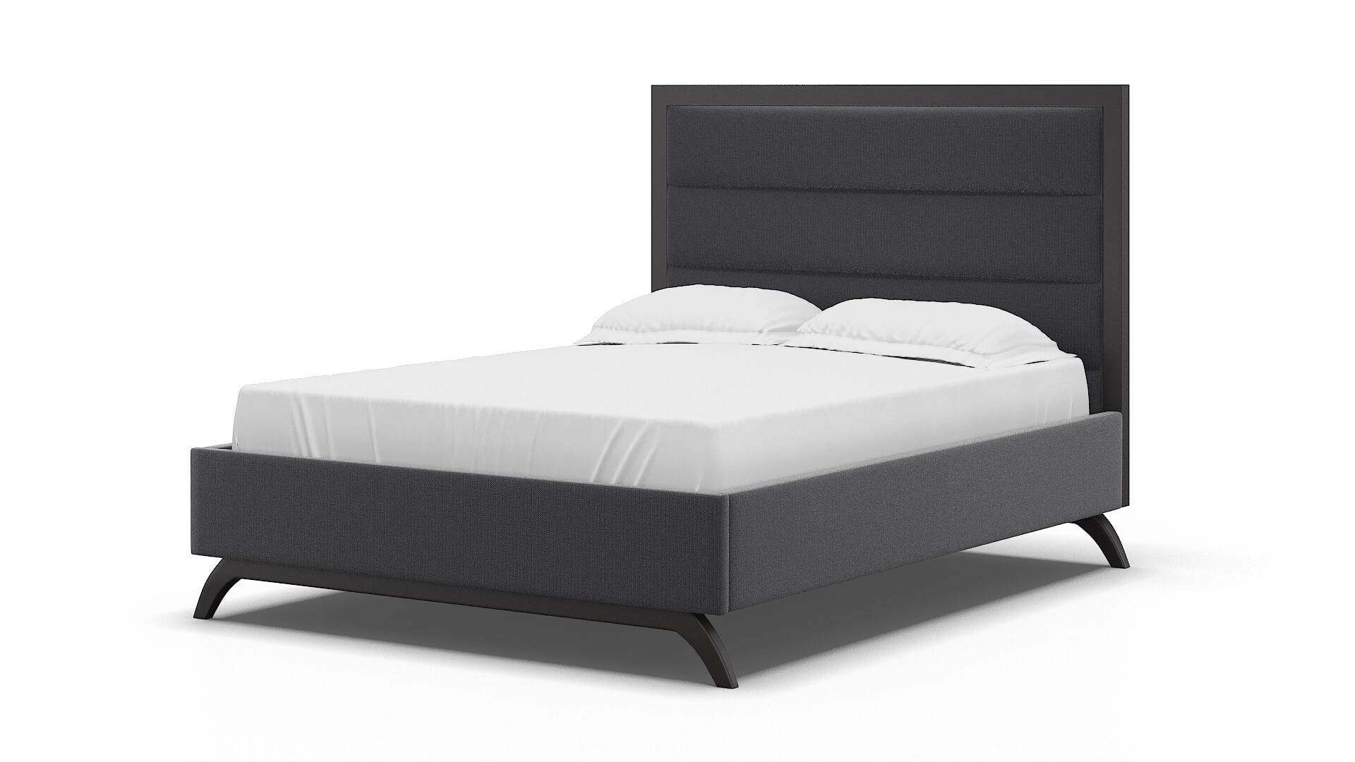 Meliano Parker Charcoal Bed espresso legs 5