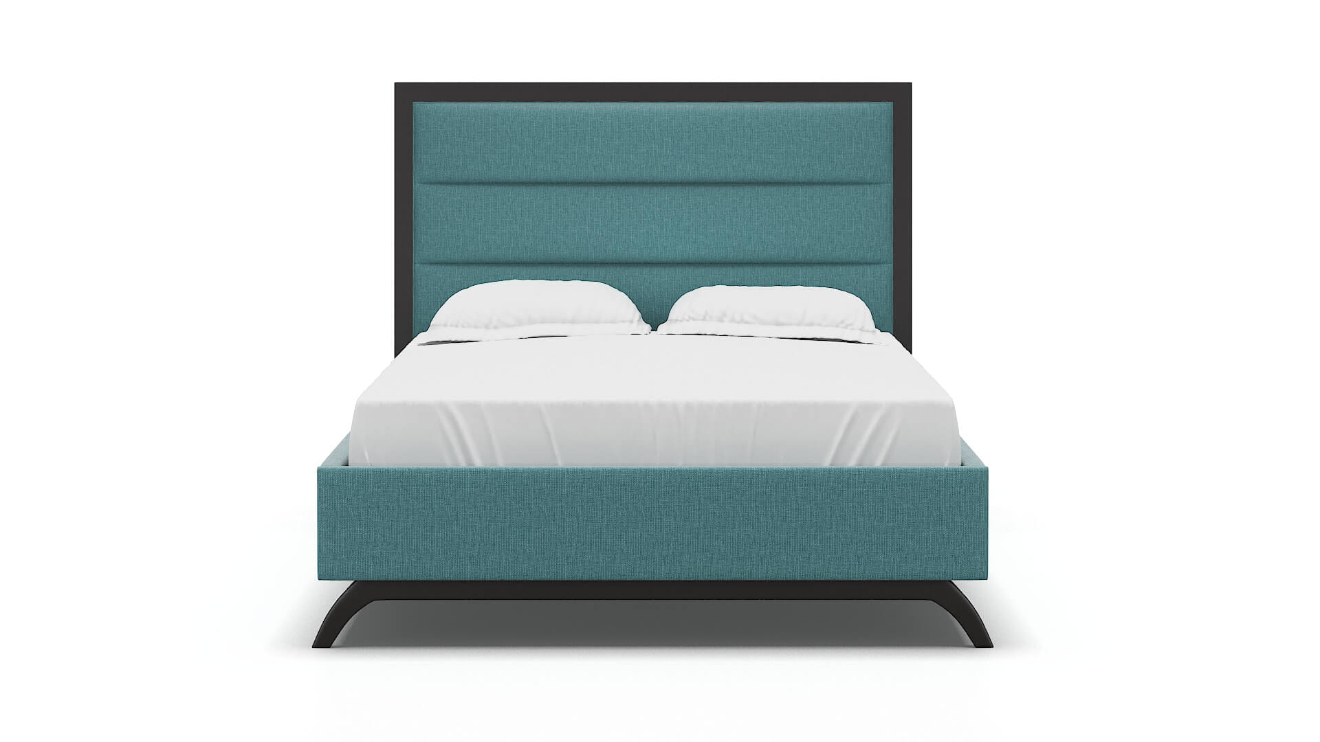 Meliano Parker Turquoise Bed espresso legs 1