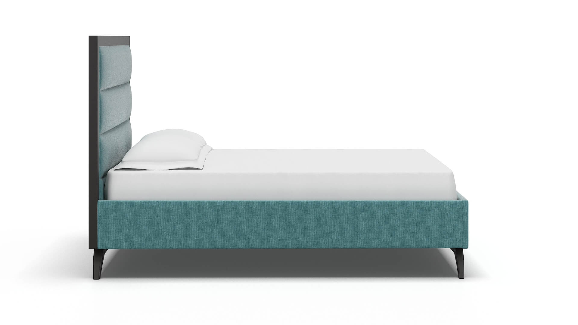 Meliano Parker Turquoise Bed espresso legs 3