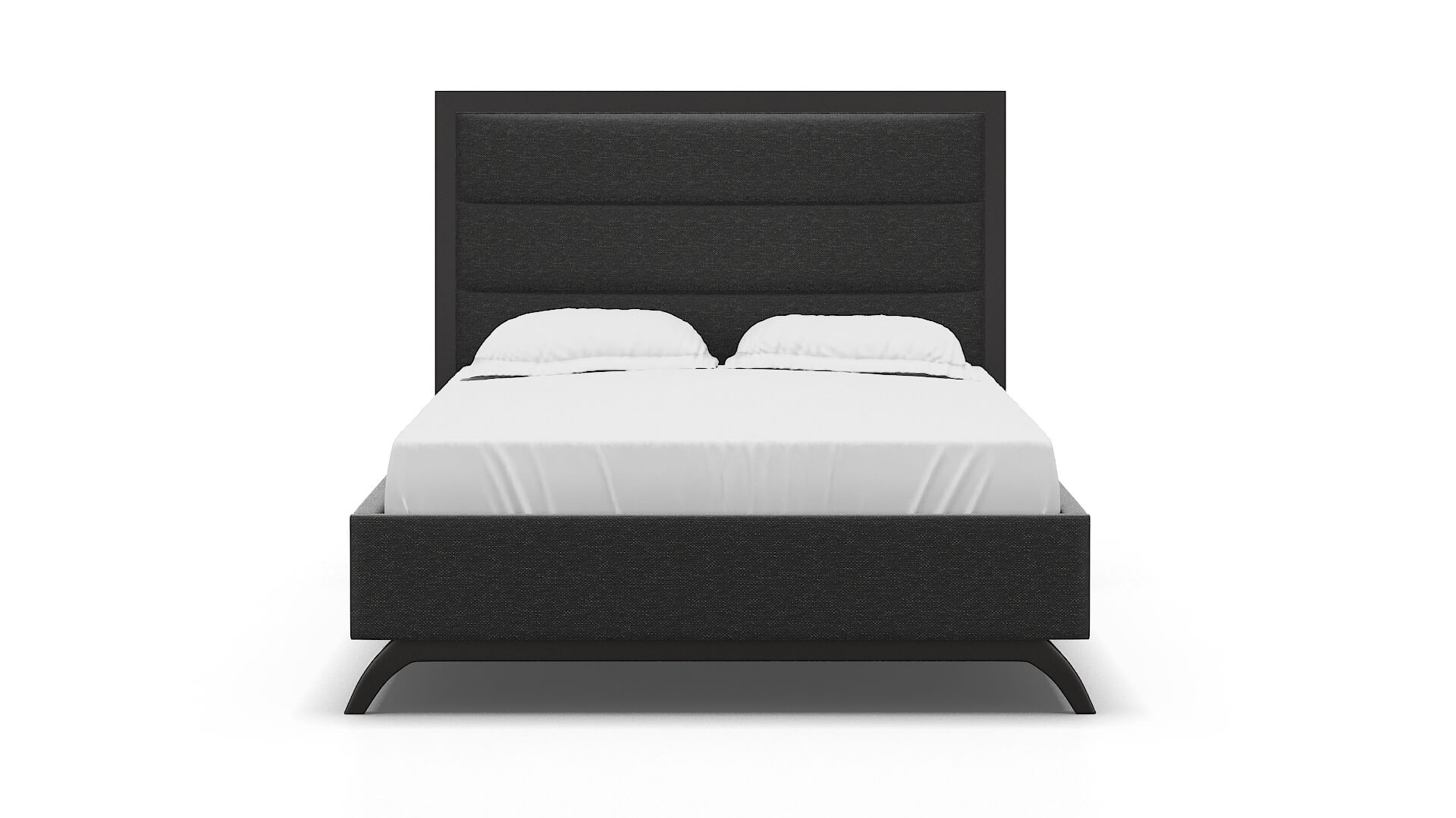Meliano Phoenix Charcoal Bed espresso legs 1