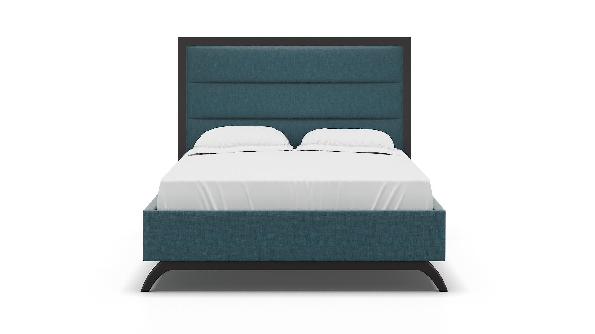 Meliano Portland Prussian Bed espresso legs 1