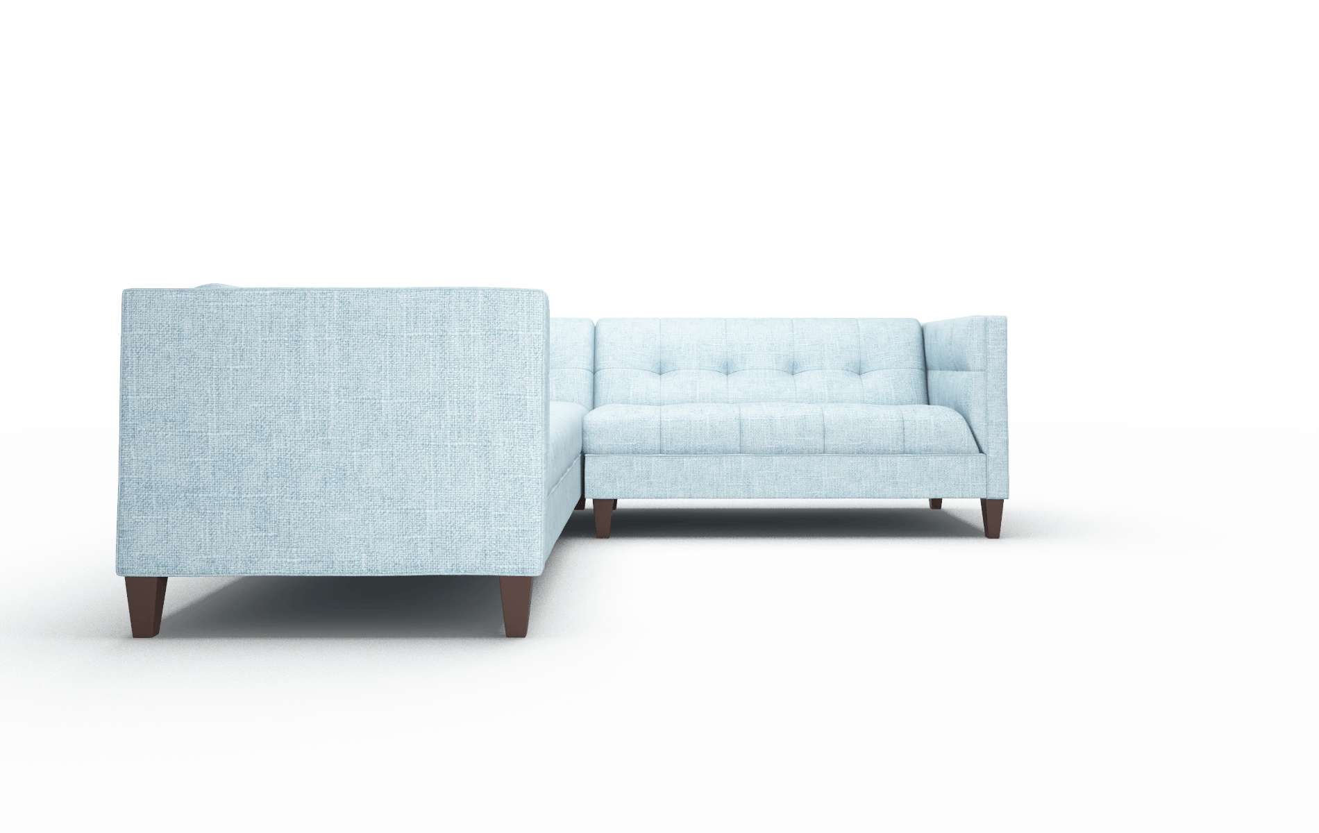 Messina Atlas Turquoise Sectional espresso legs 2
