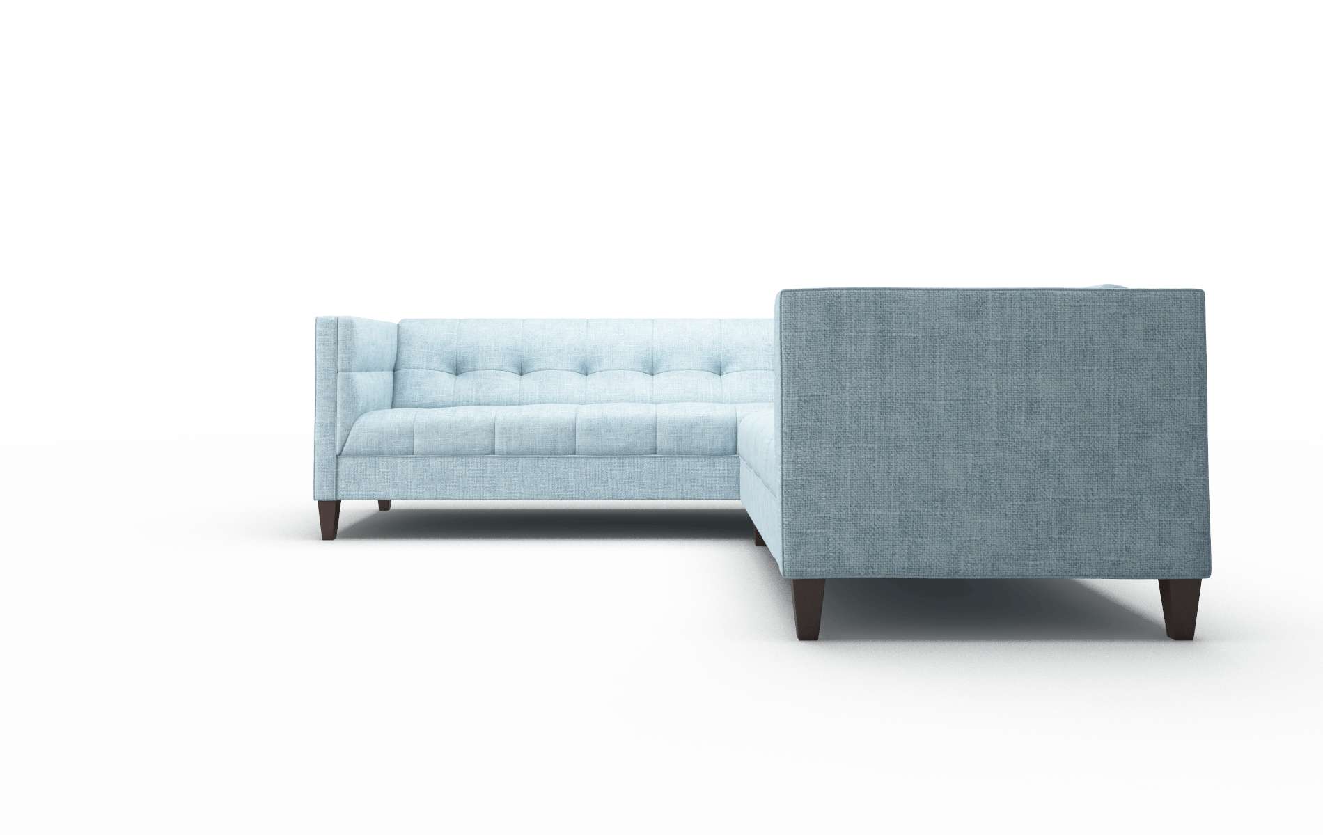 Messina Atlas Turquoise Sectional espresso legs 5