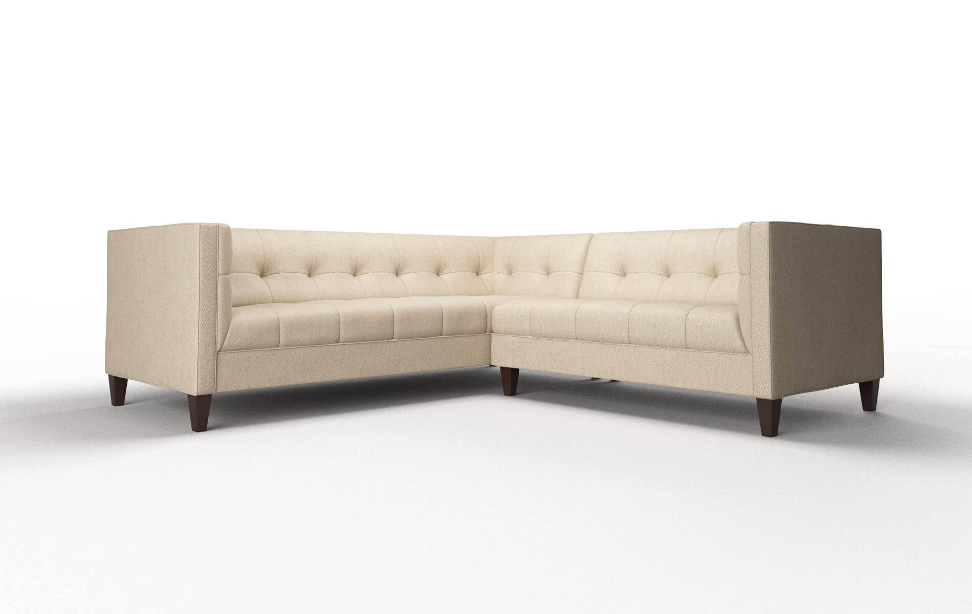 Messina Avenger Burlap Sectional espresso legs 1