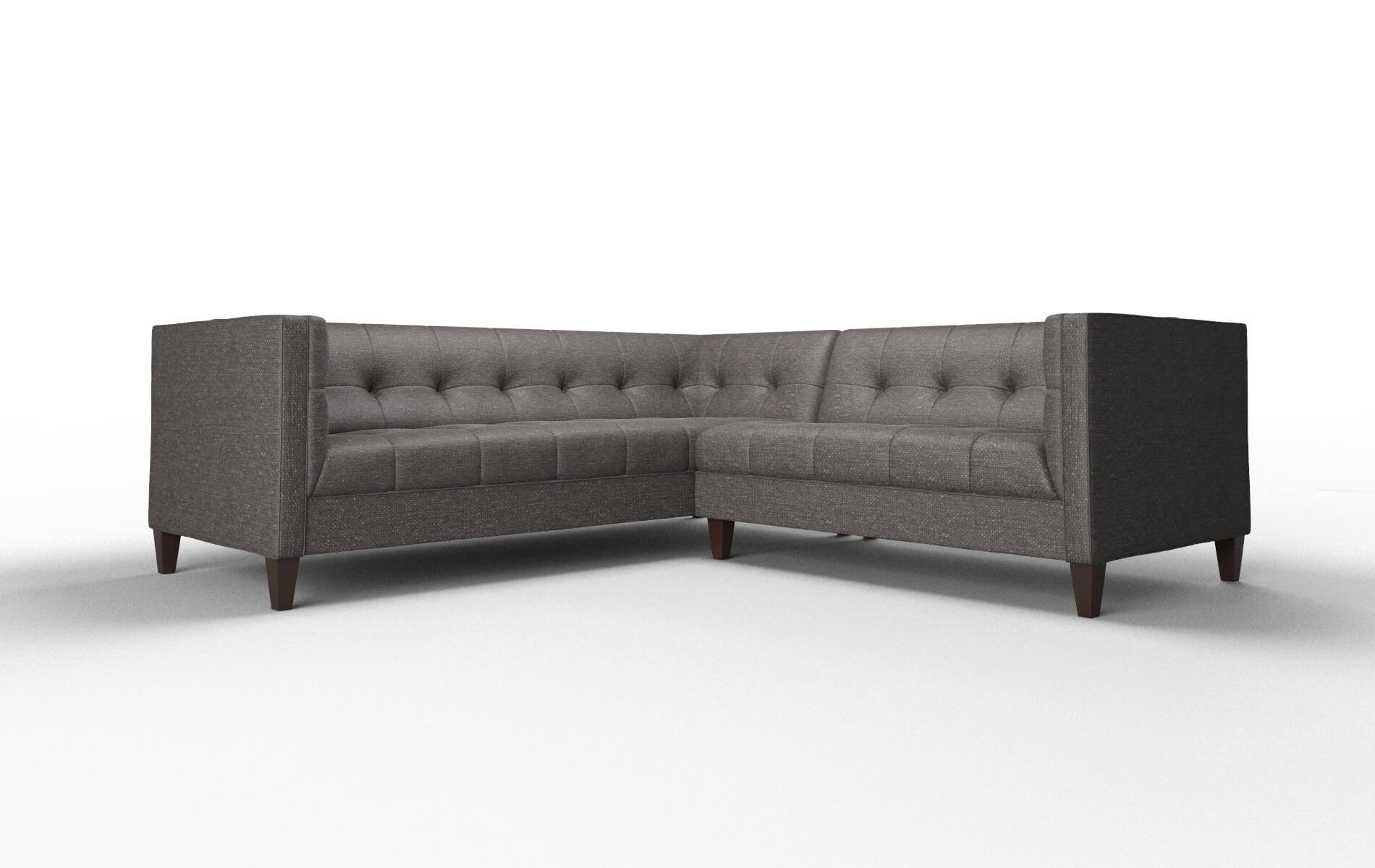 Messina Avenger denim Sectional Espresso Legs  1