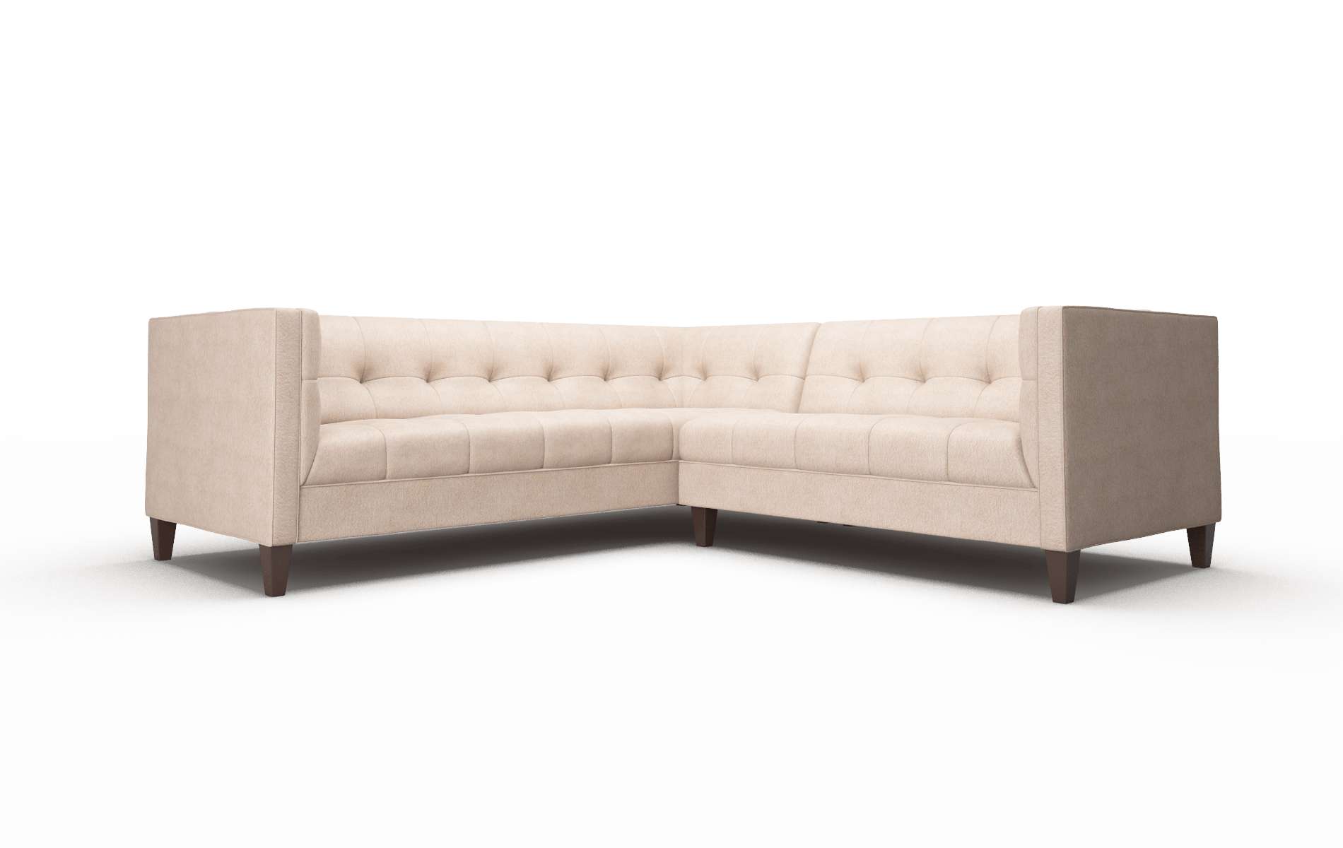 Messina Bella Pewter Sectional espresso legs 1