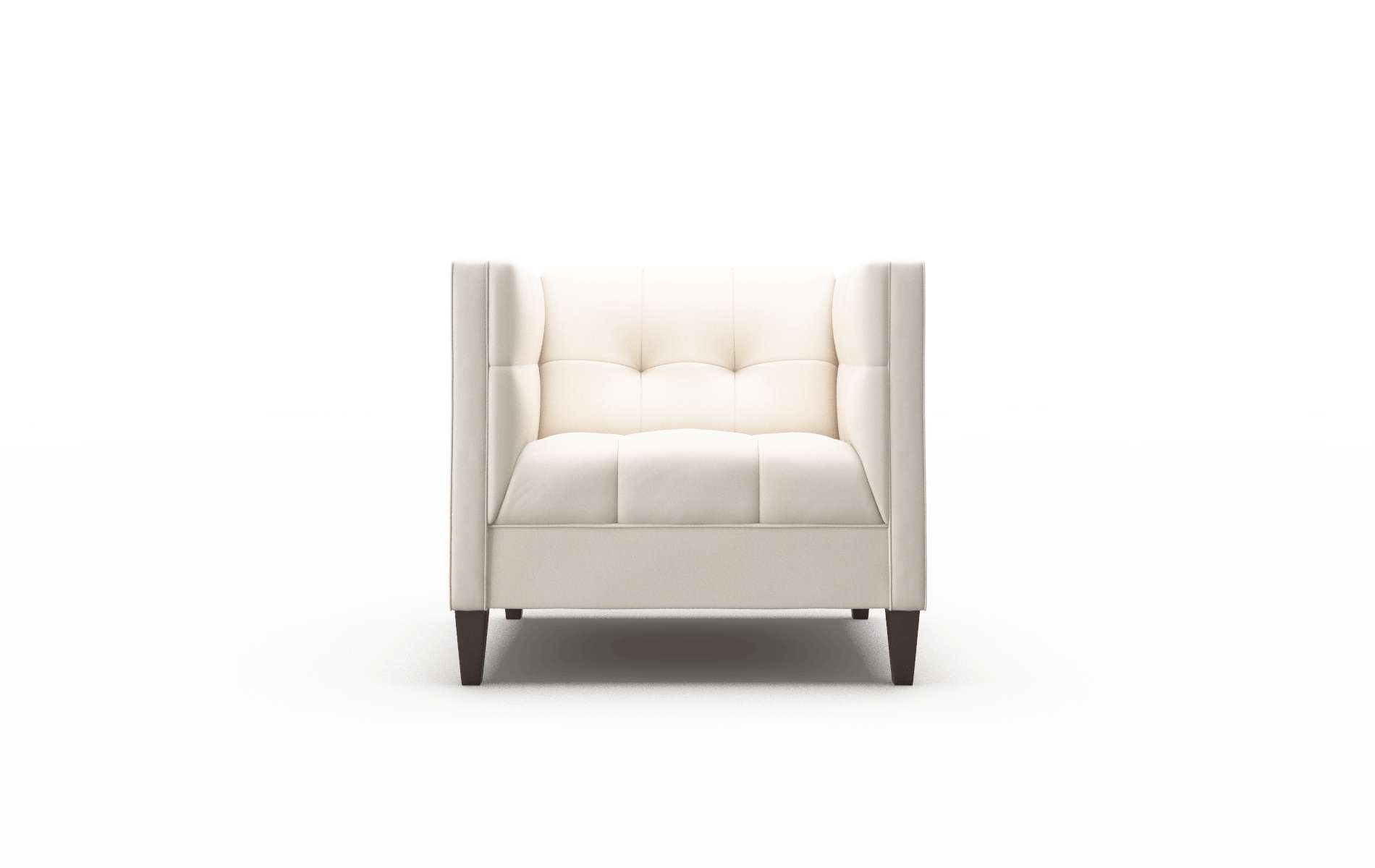 Messina Blanche Milky Chair espresso legs 1