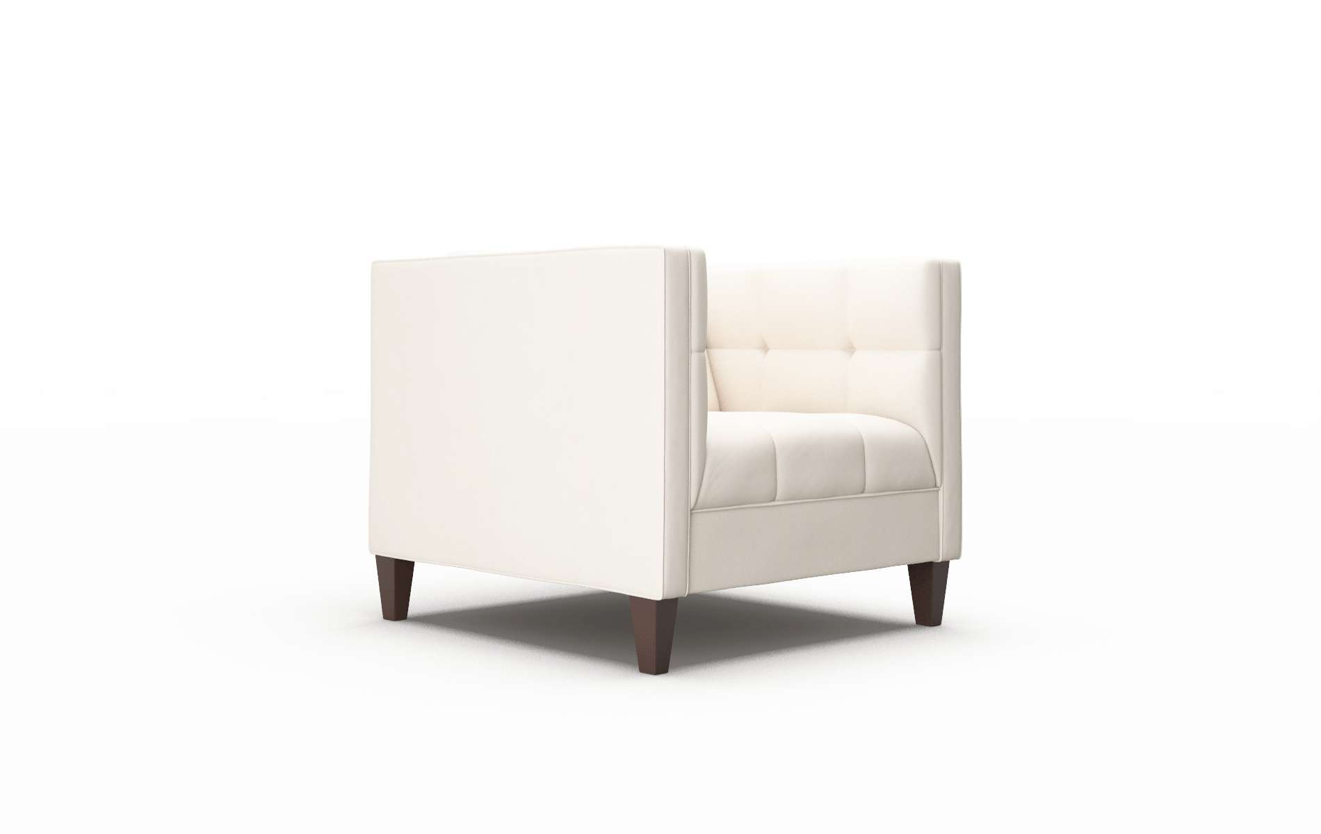 Messina Blanche Milky Chair espresso legs 2