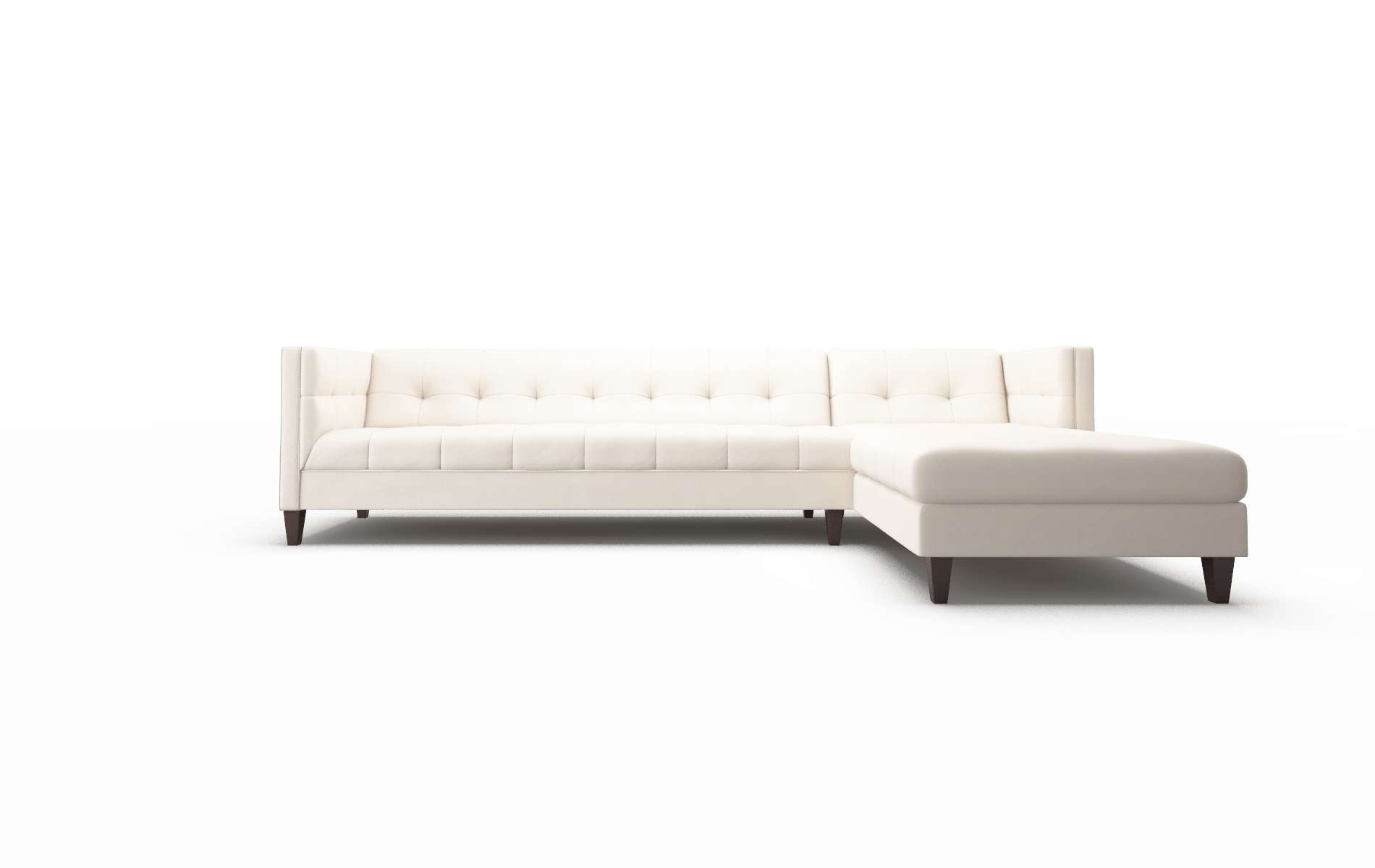 Messina Blanche milky Panel Espresso Legs  1