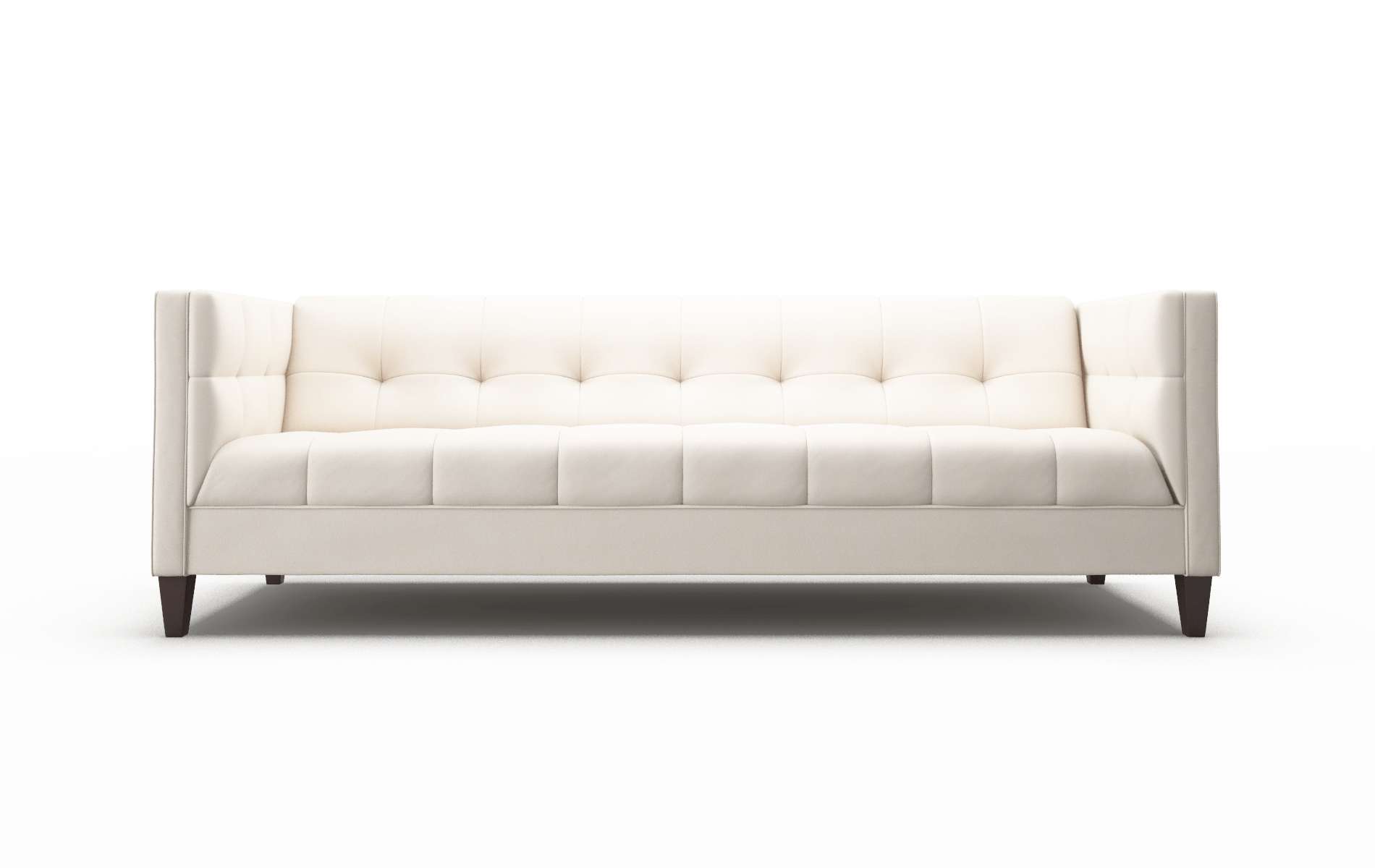 Messina Blanche Milky Sofa espresso legs 1