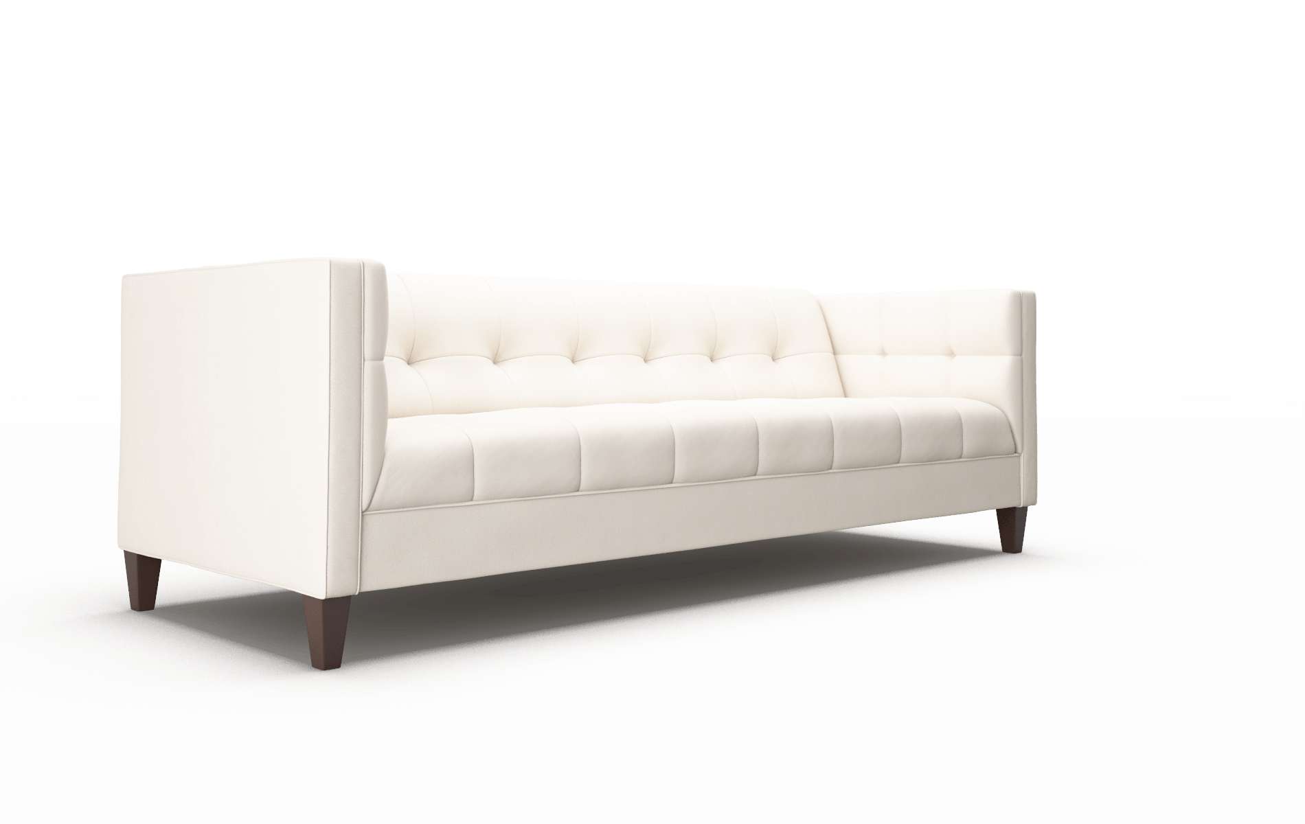 Messina Blanche Milky Sofa espresso legs 2