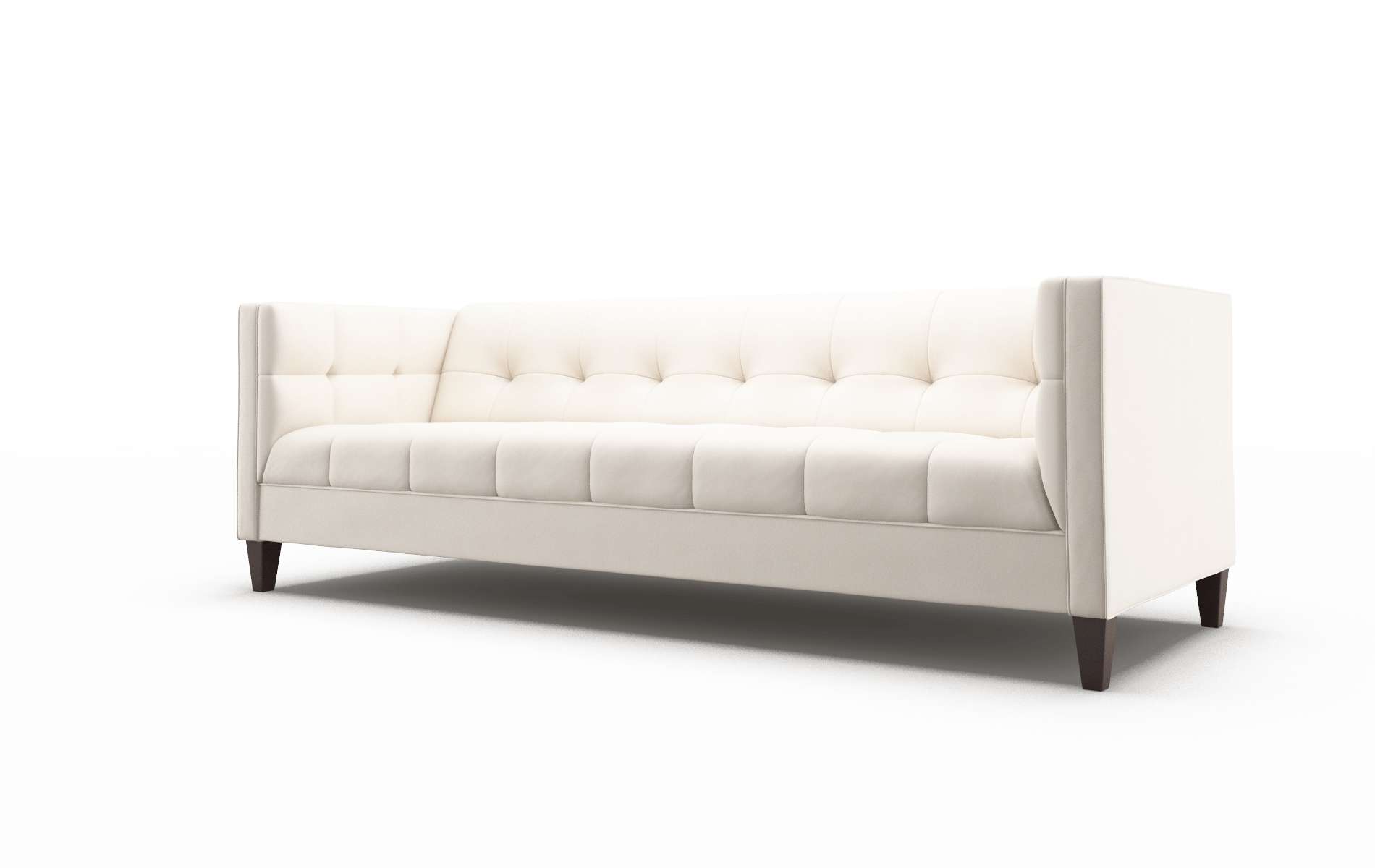 Messina Blanche Milky Sofa espresso legs 4
