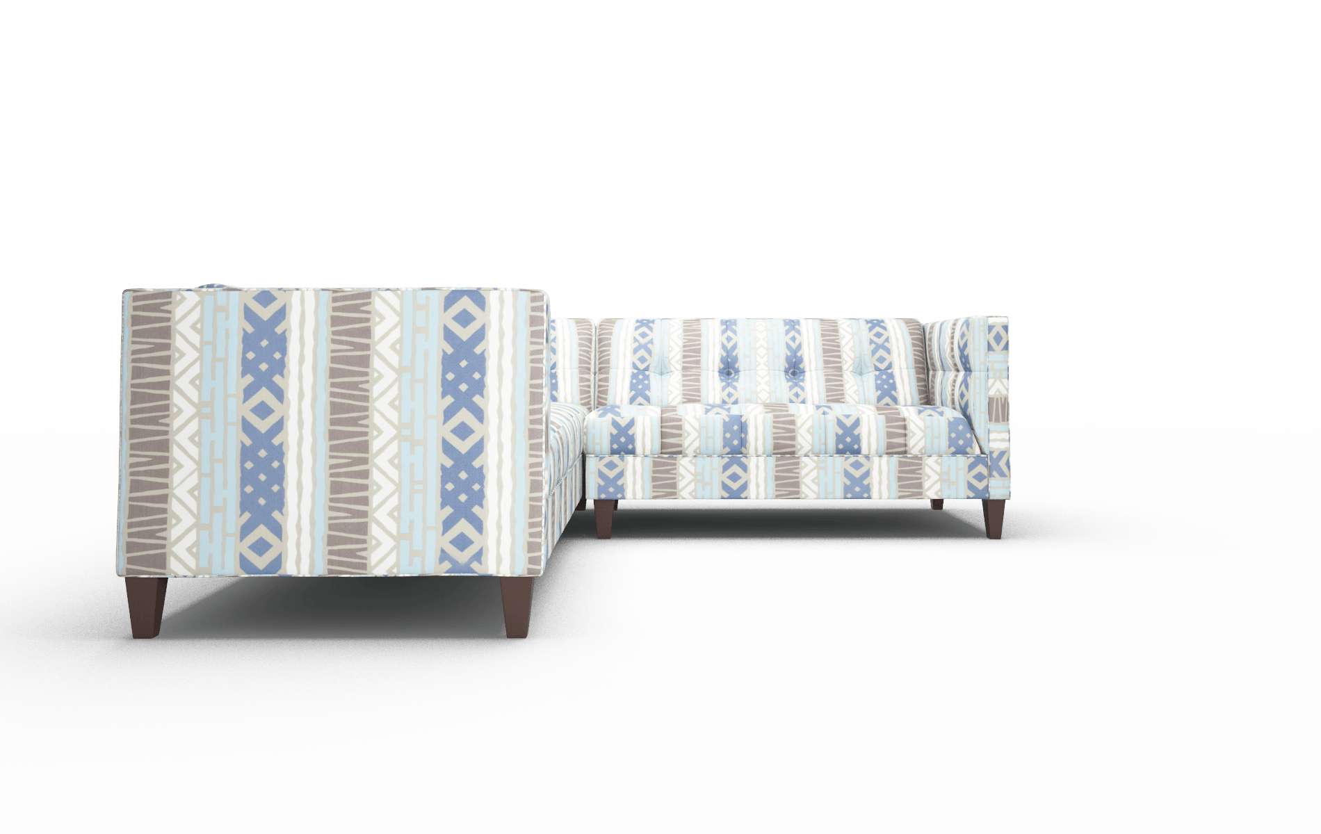 Messina Bodhi Indigo Sectional espresso legs 2