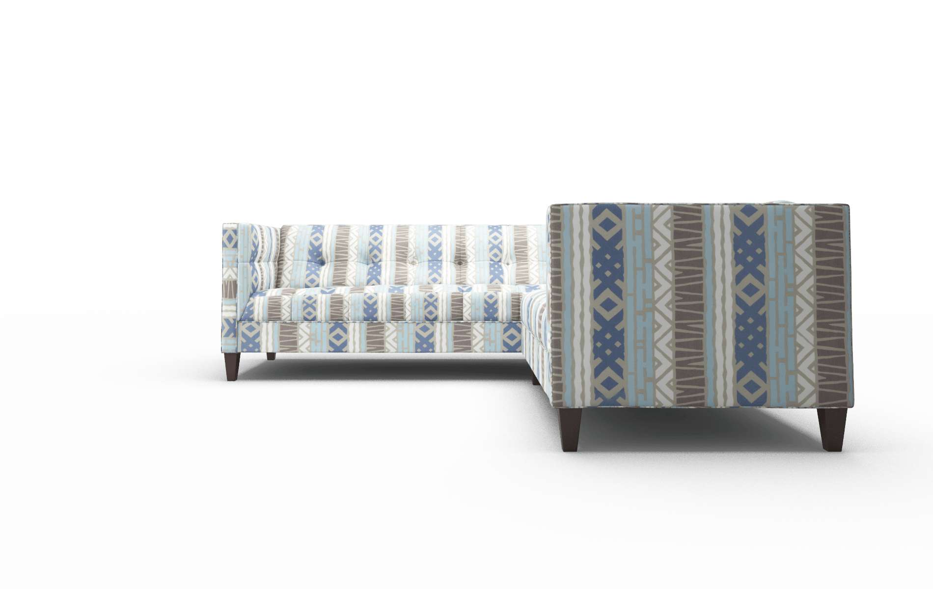 Messina Bodhi Indigo Sectional espresso legs 5