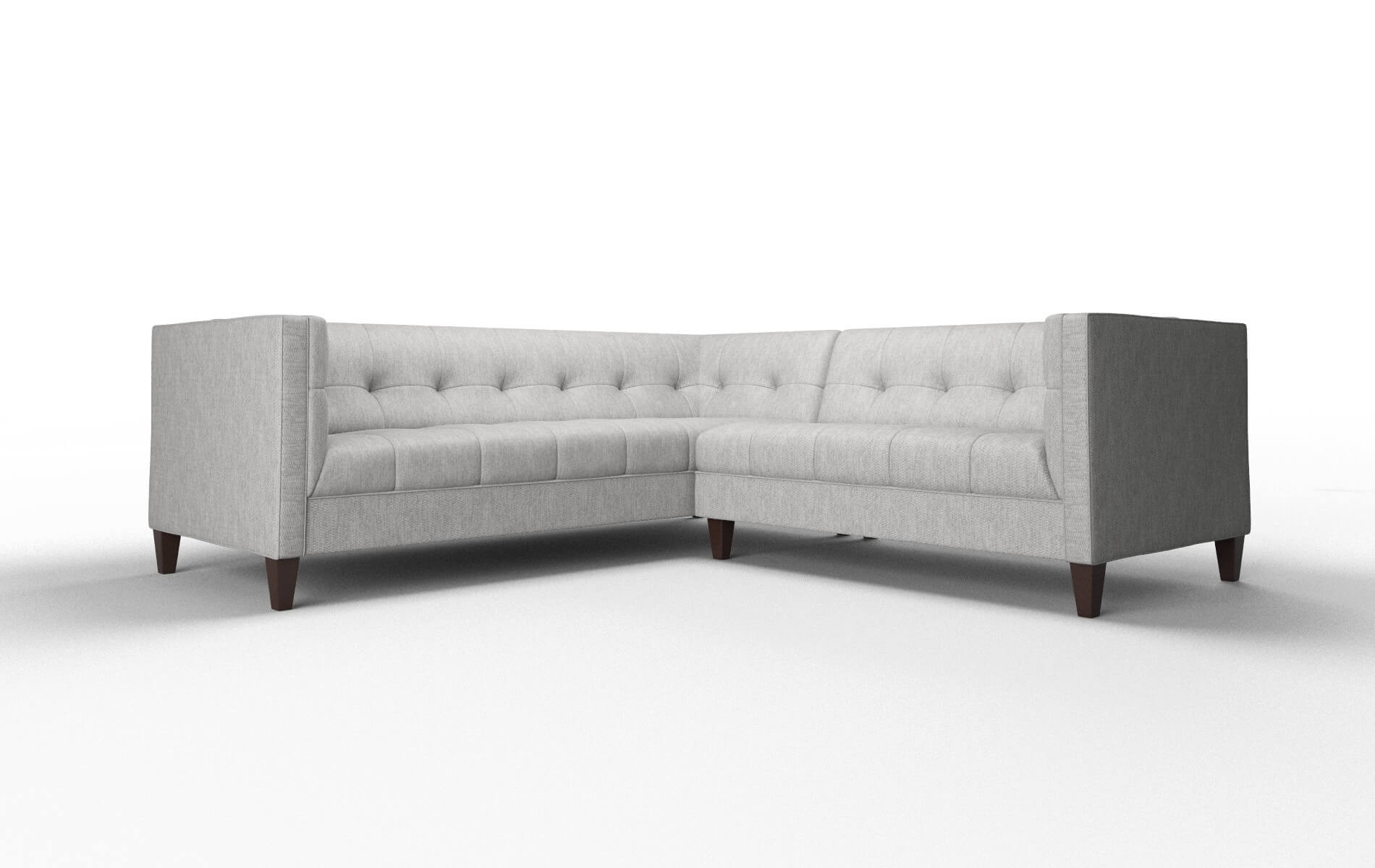 Messina Bungalow Graphite Sectional espresso legs 1