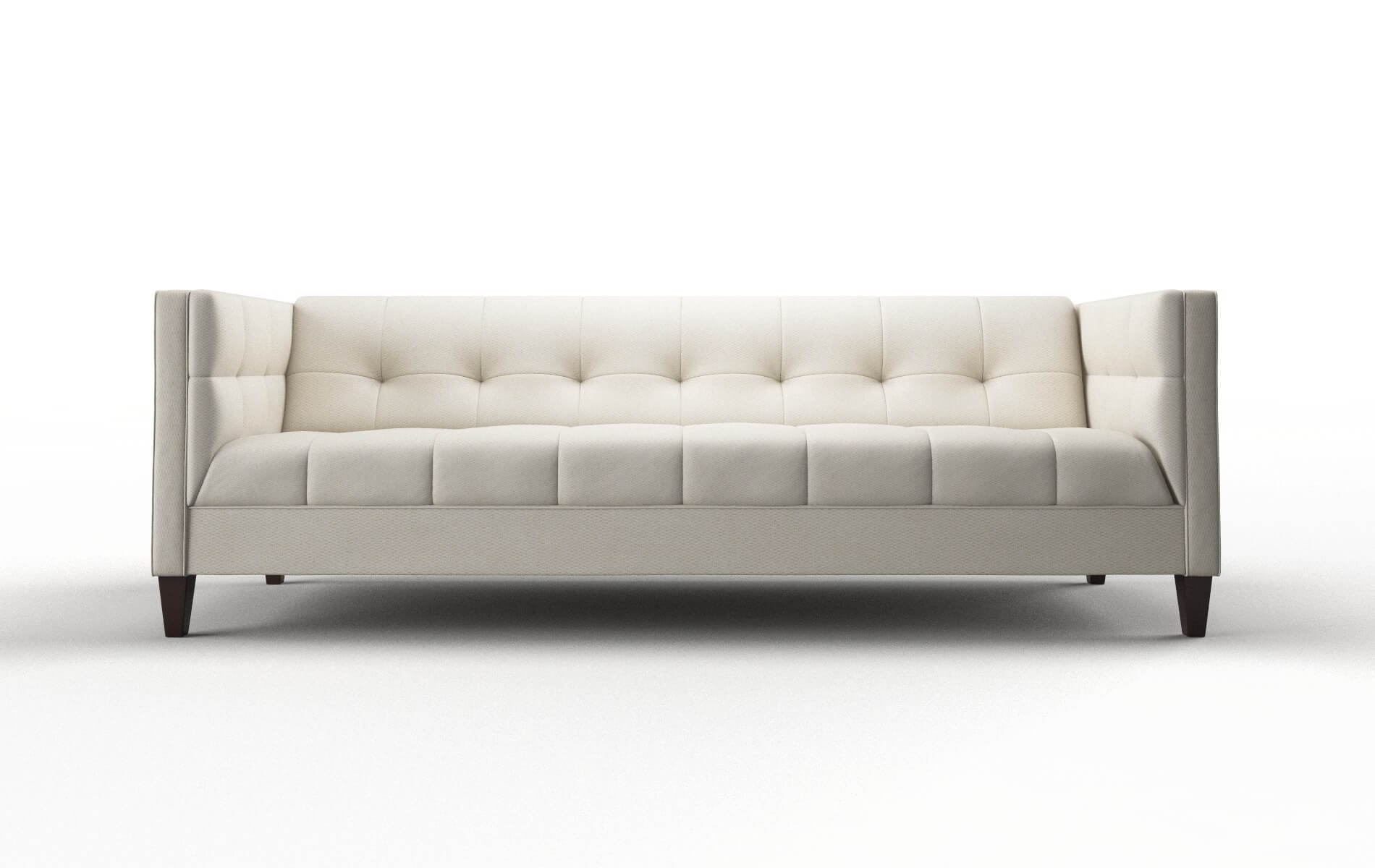 Messina Bungalow Ivory Sofa espresso legs 1
