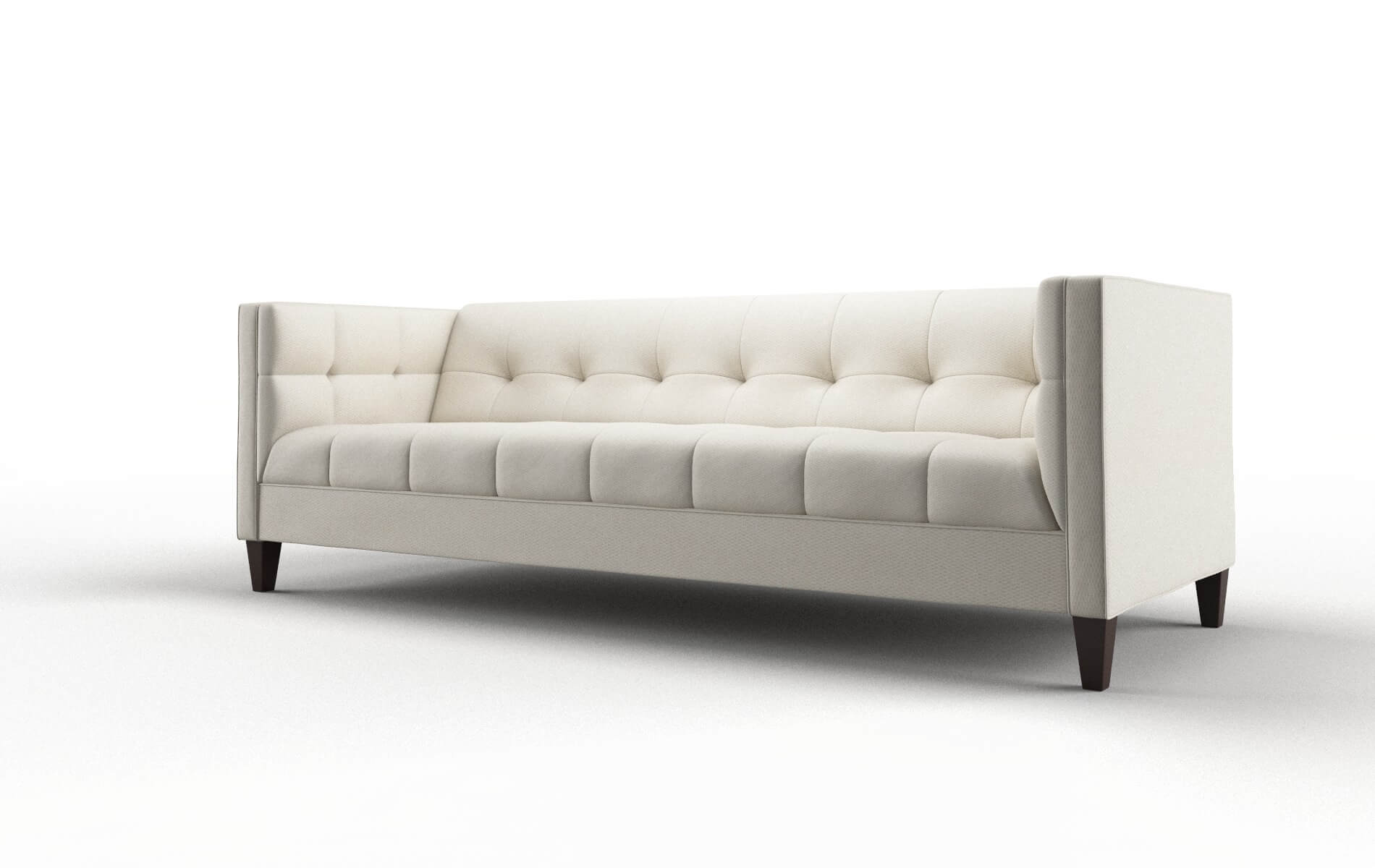 Messina Bungalow Ivory Sofa espresso legs 4