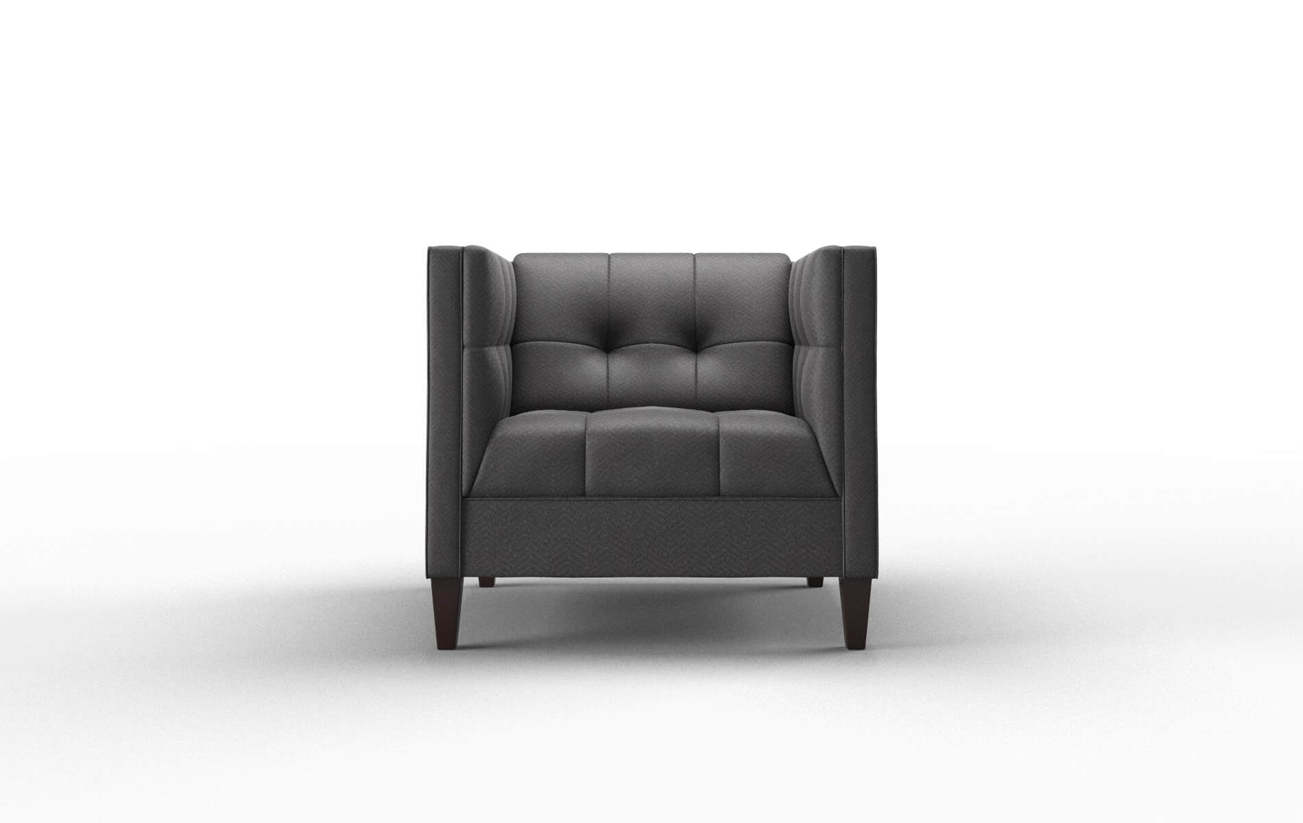 Messina Catalina Charcoal chair espresso legs