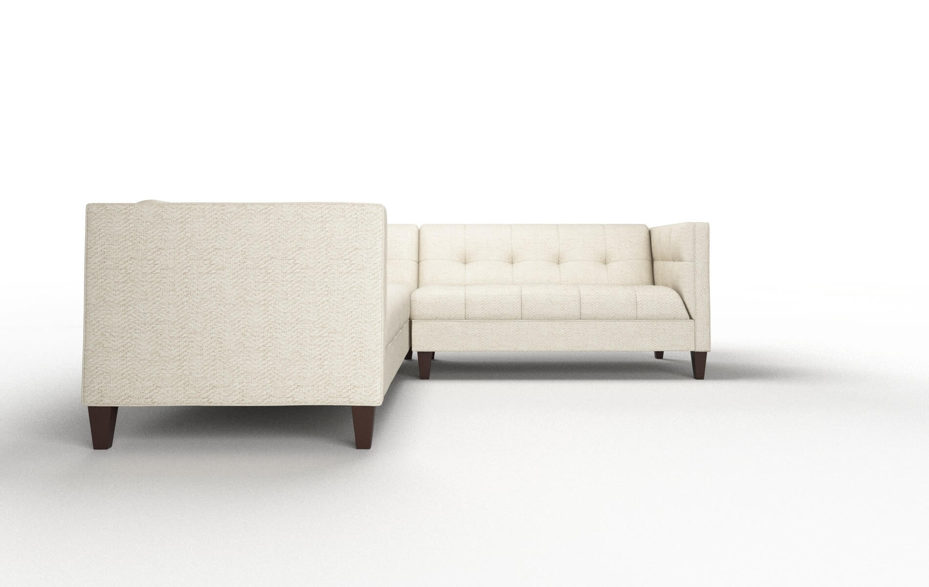 Messina Catalina Wheat Sectional espresso legs 2