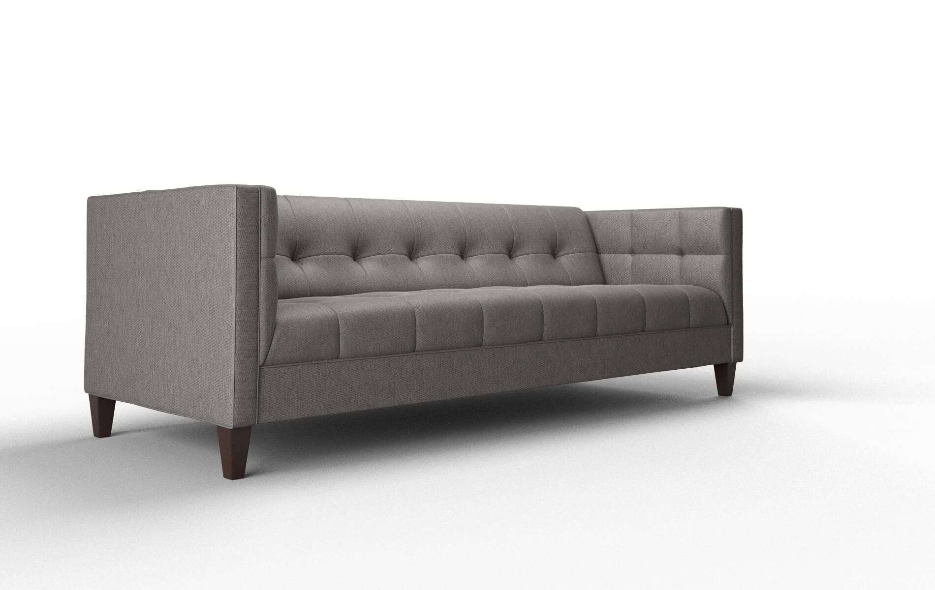 Messina Cosmo Charcoal Sofa espresso legs 2