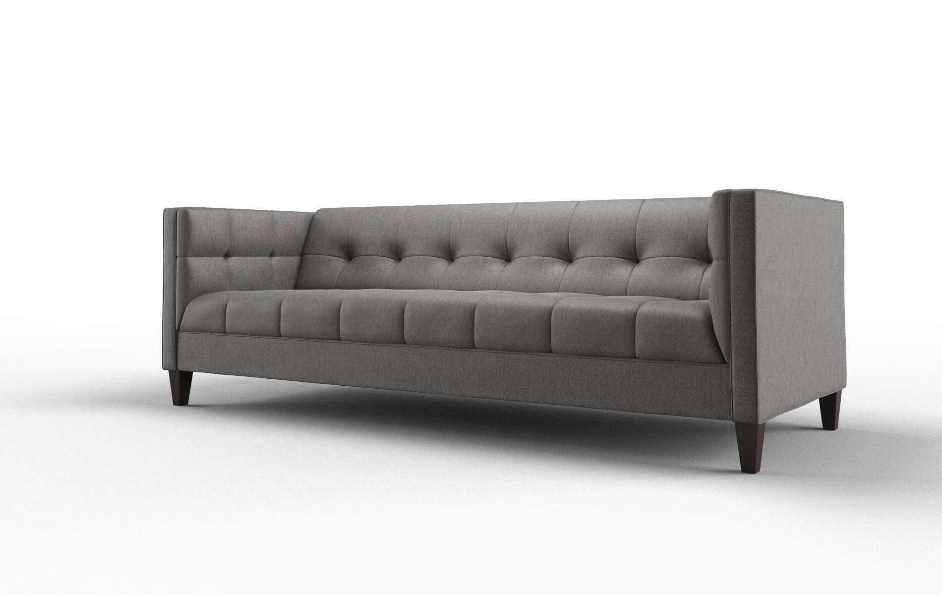 Messina Cosmo Charcoal Sofa espresso legs 4