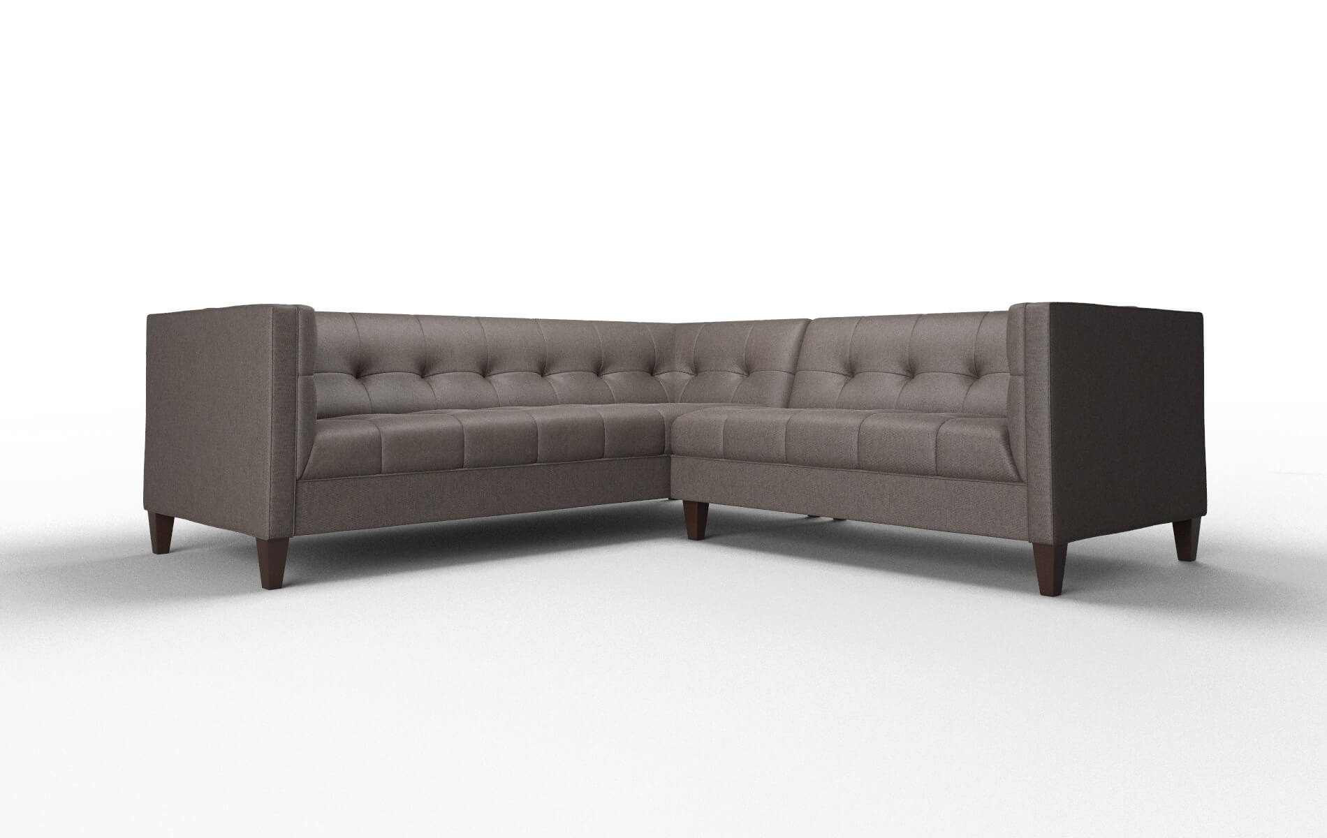 Messina Cosmo Chocolate Sectional espresso legs 1