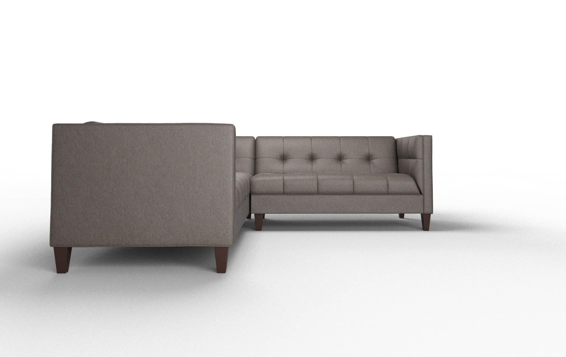 Messina Cosmo Chocolate Sectional espresso legs 2