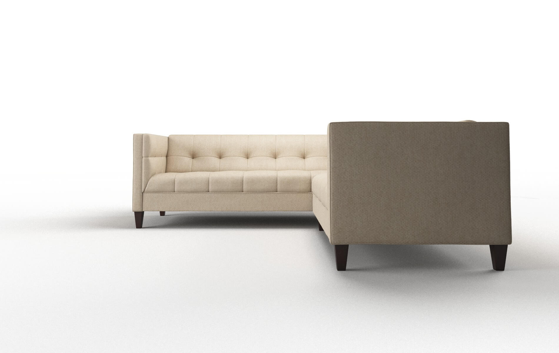 Messina Cosmo Fawn Sectional espresso legs 5