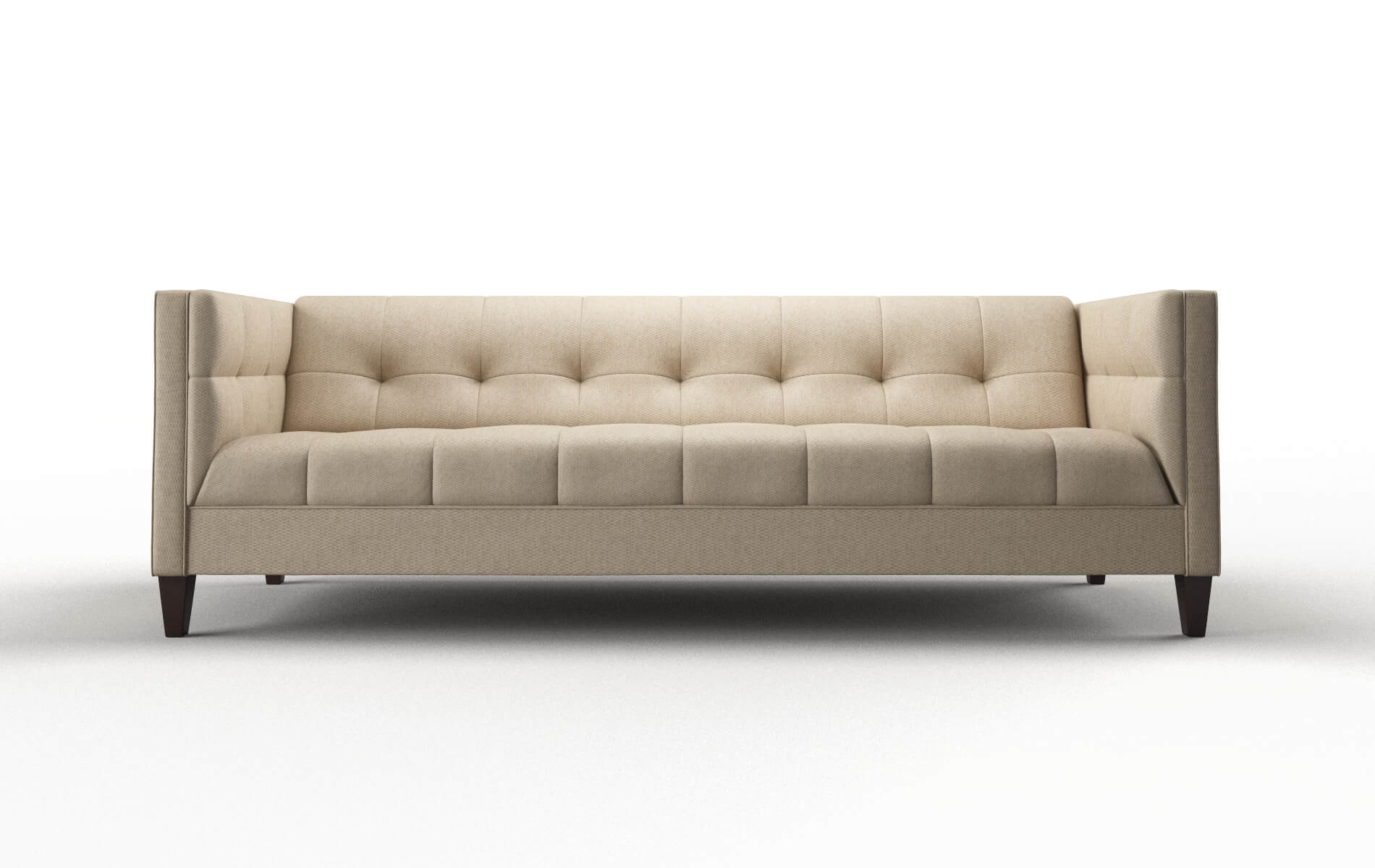 Messina Cosmo Fawn Sofa espresso legs 1