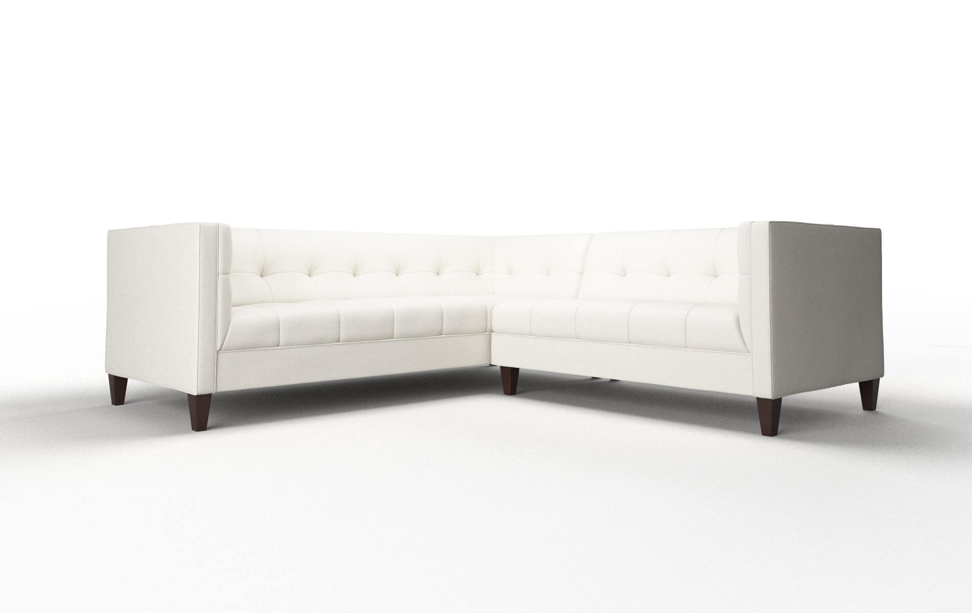 Messina Cosmo ivory Sectional Espresso Legs  1