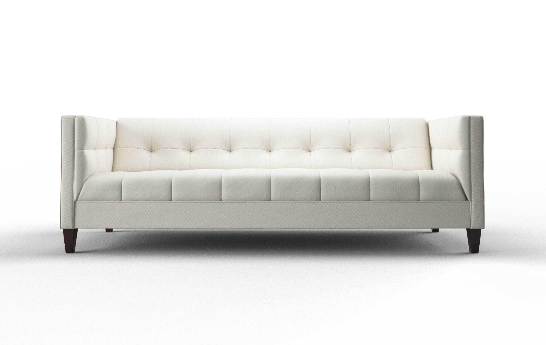 Messina Cosmo Ivory Sofa espresso legs 1