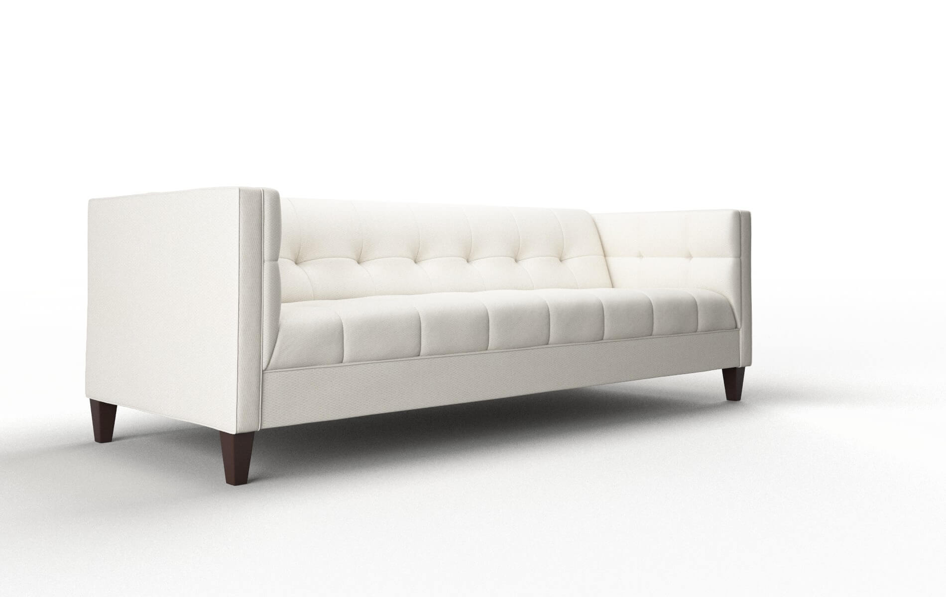 Messina Cosmo Ivory Sofa espresso legs 2