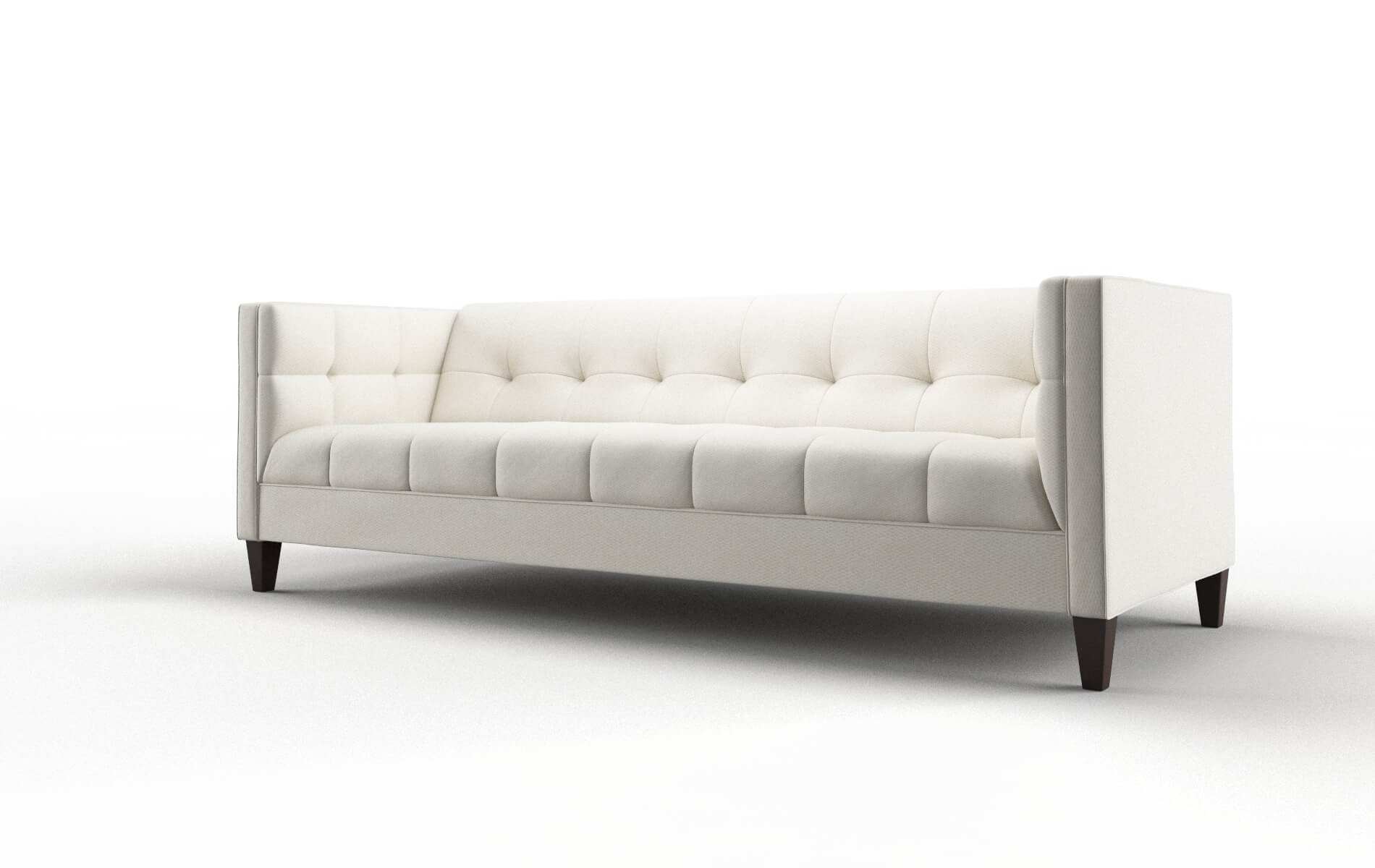 Messina Cosmo Ivory Sofa espresso legs 4