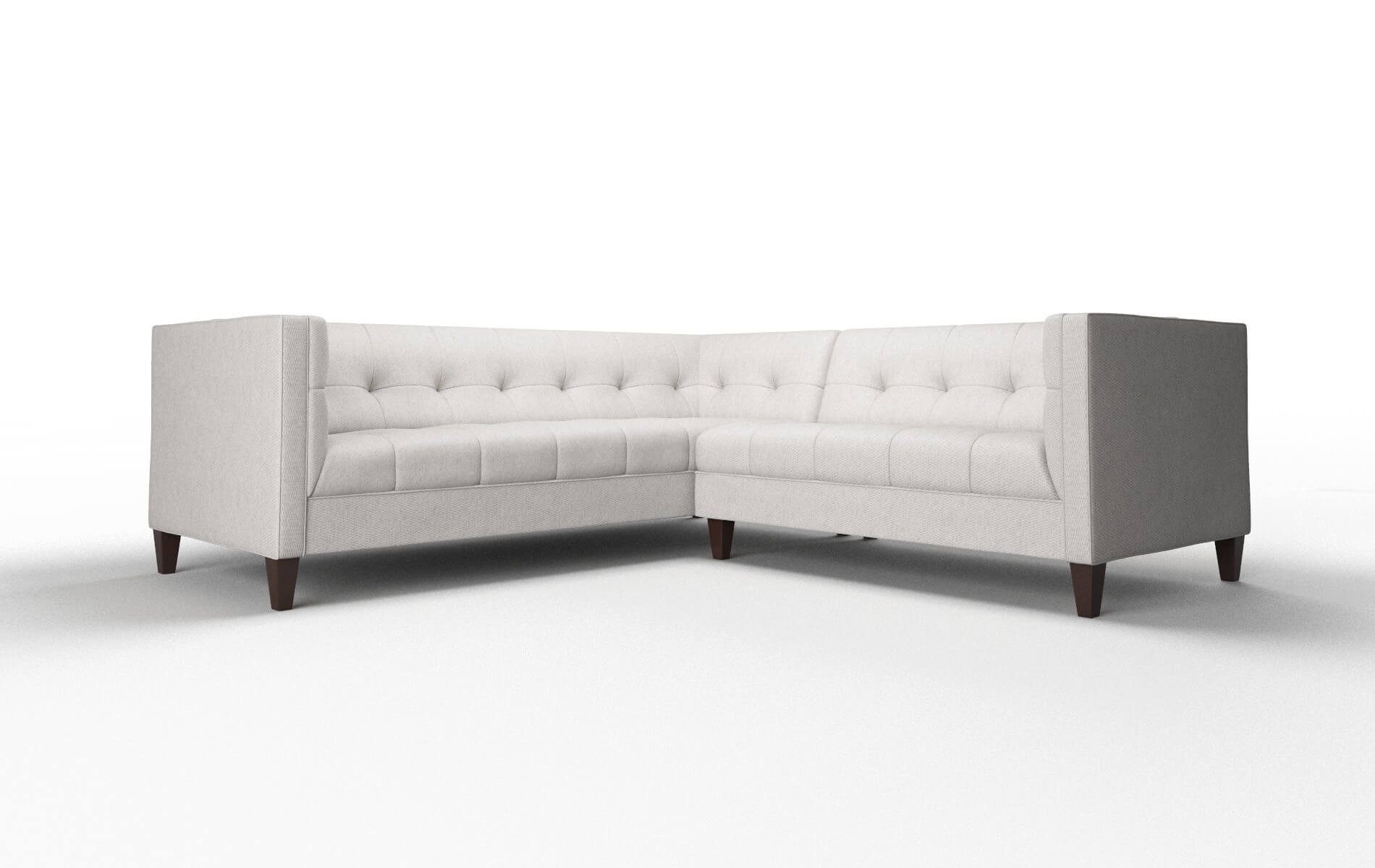 Messina Cosmo Silver Sectional espresso legs