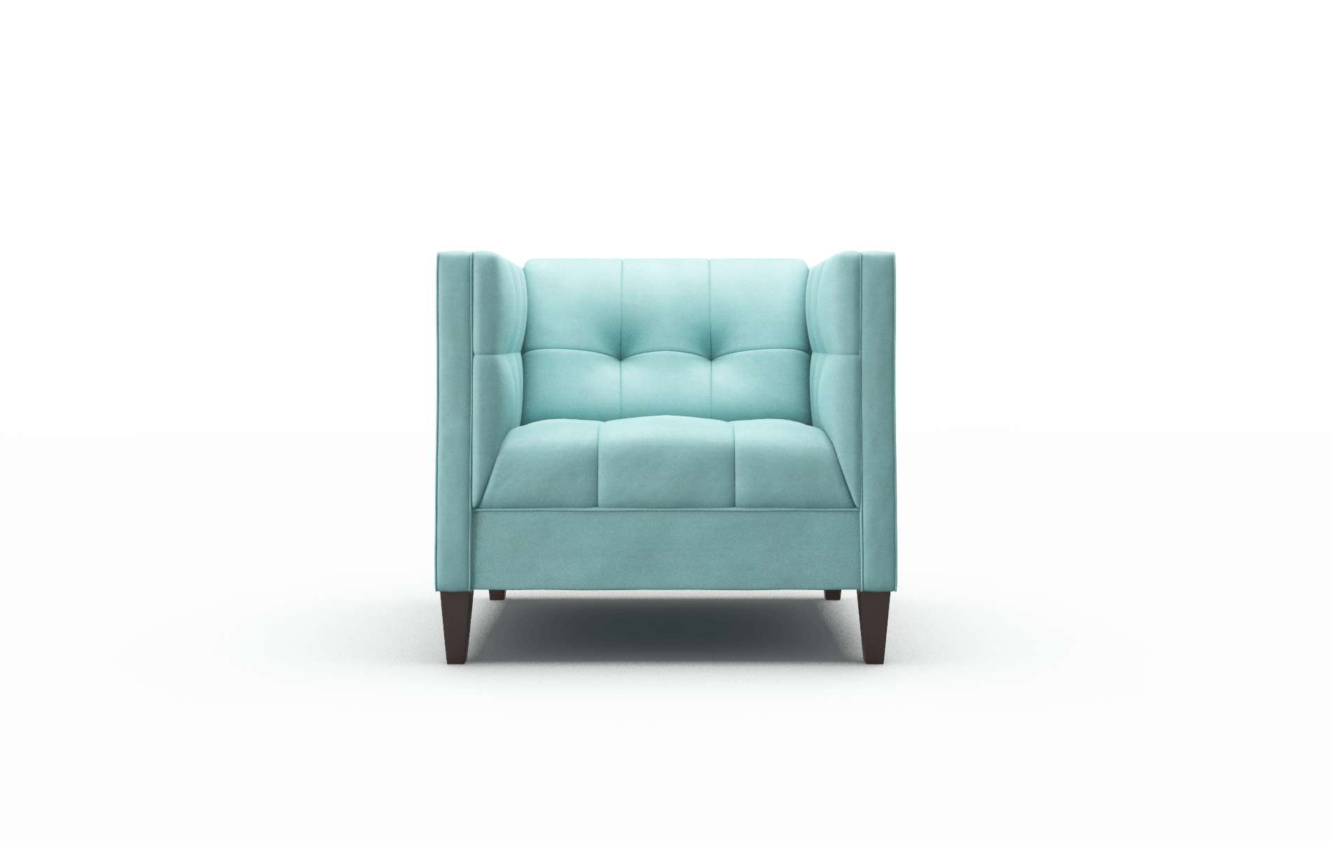 Messina Curious Turquoise Chair espresso legs 1
