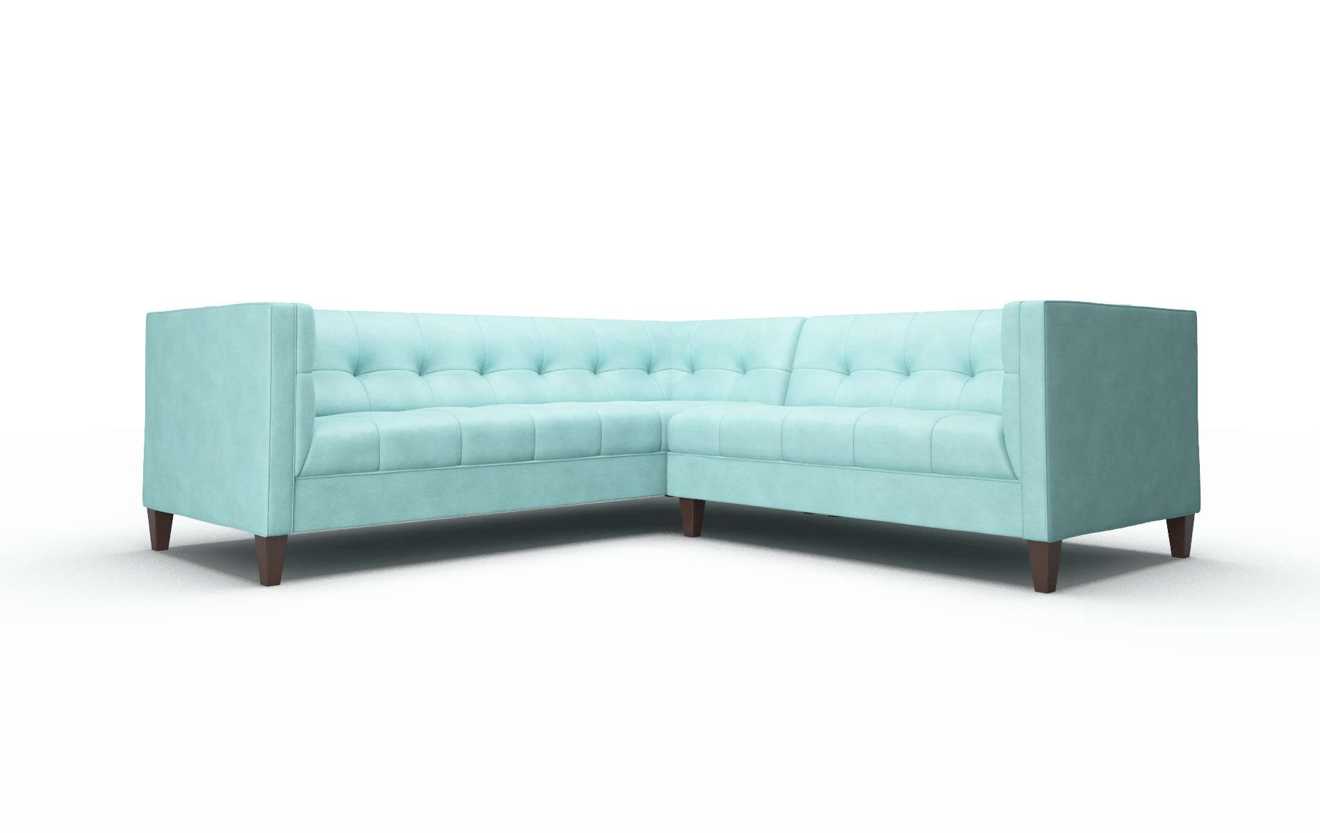 Messina Curious turquoise Sectional Espresso Legs  1