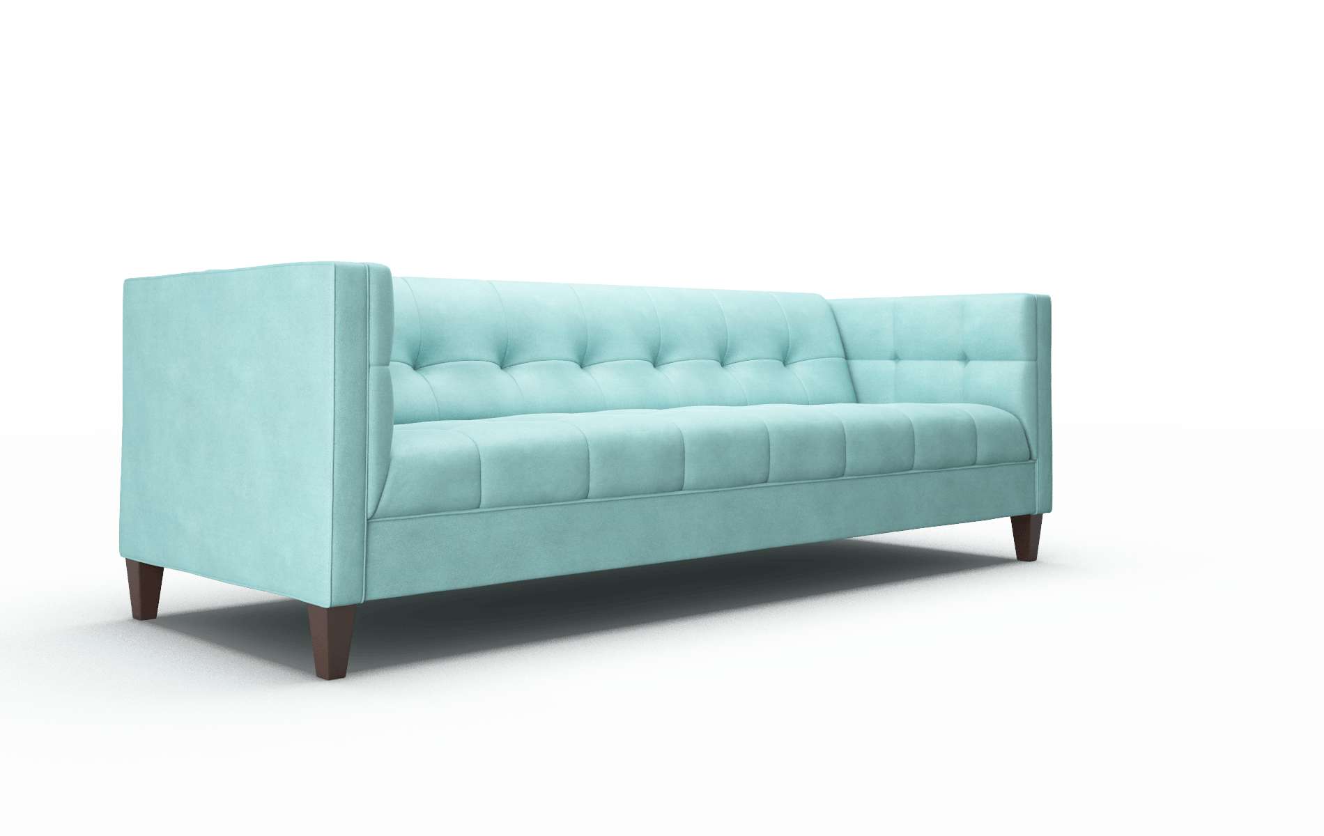 Messina Curious Turquoise Sofa espresso legs 2