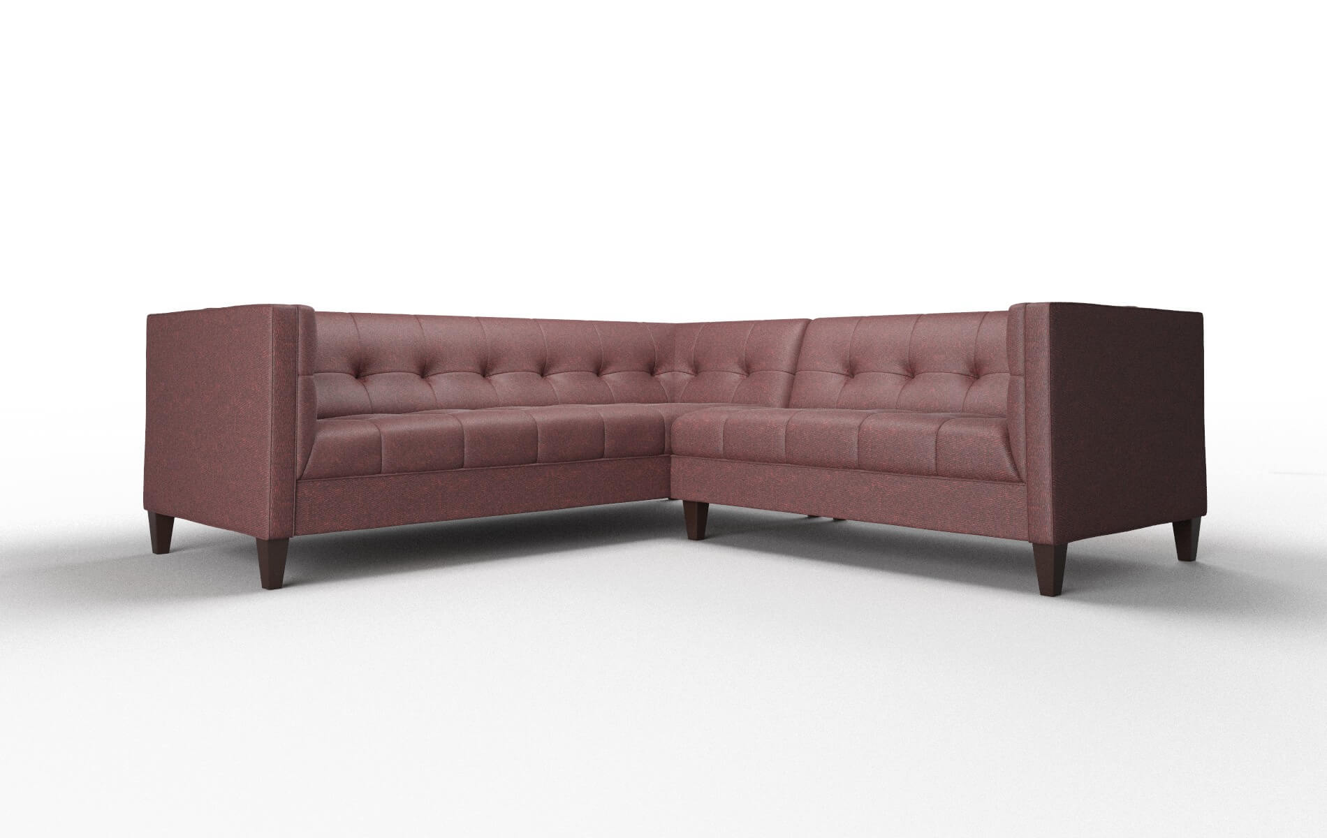 Messina Derby Berry Sectional espresso legs 1