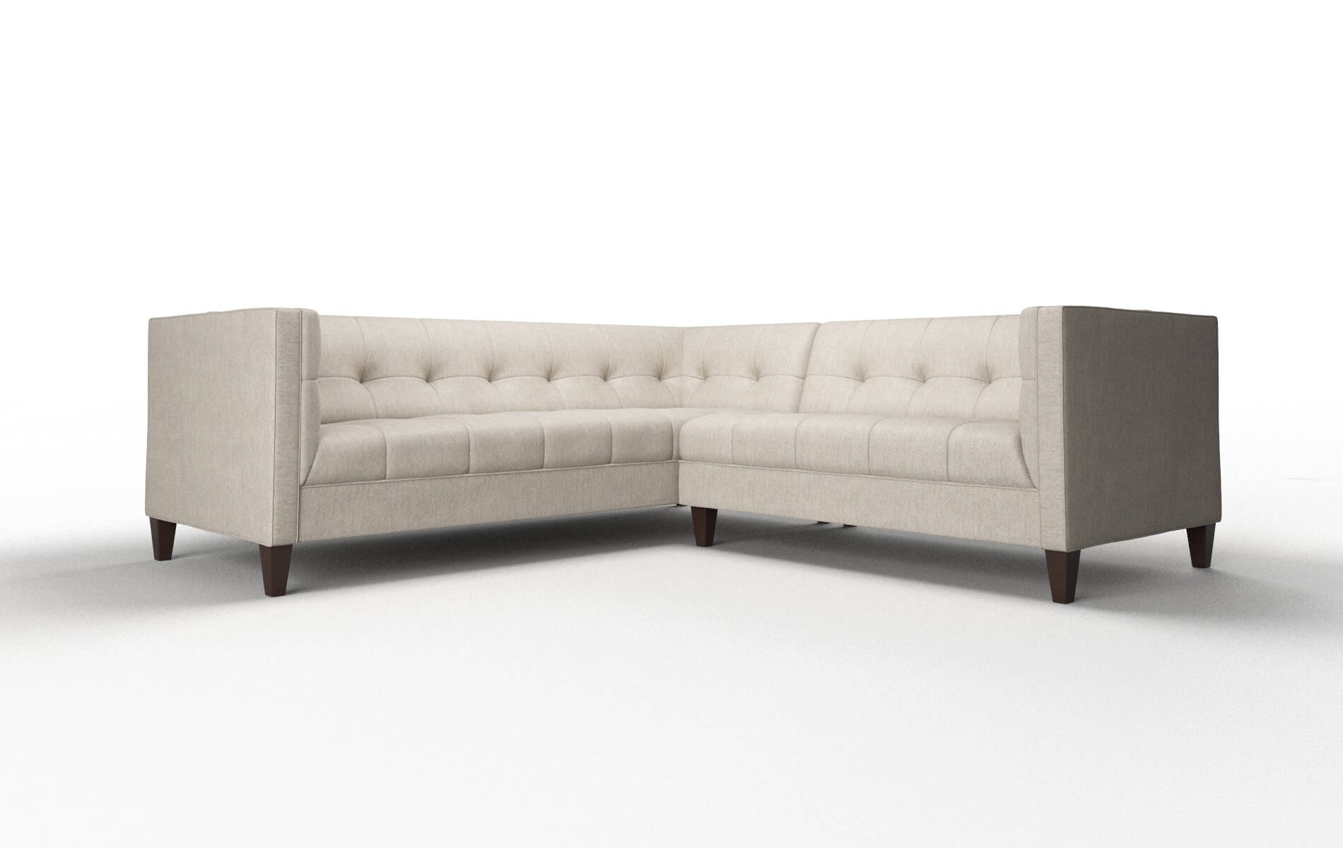 Messina Derby linen Sectional Espresso Legs  1