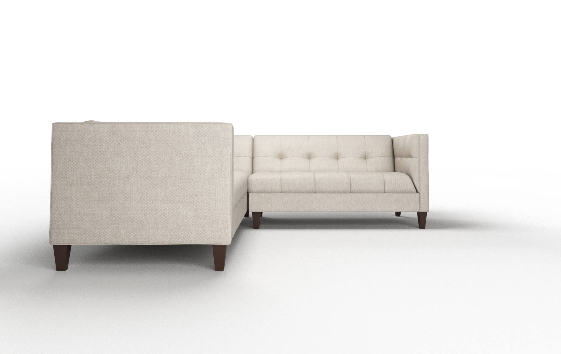 Messina Derby Linen Sectional espresso legs 2