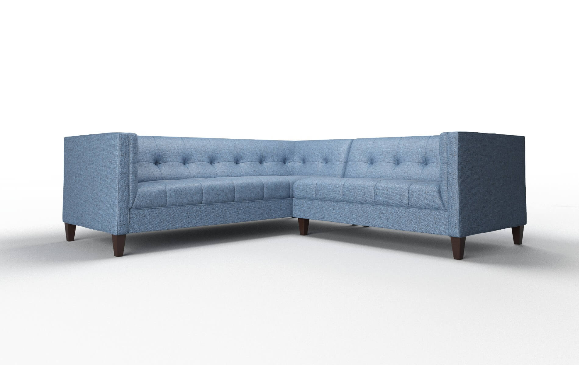 Messina Derby Navy Sectional espresso legs 1