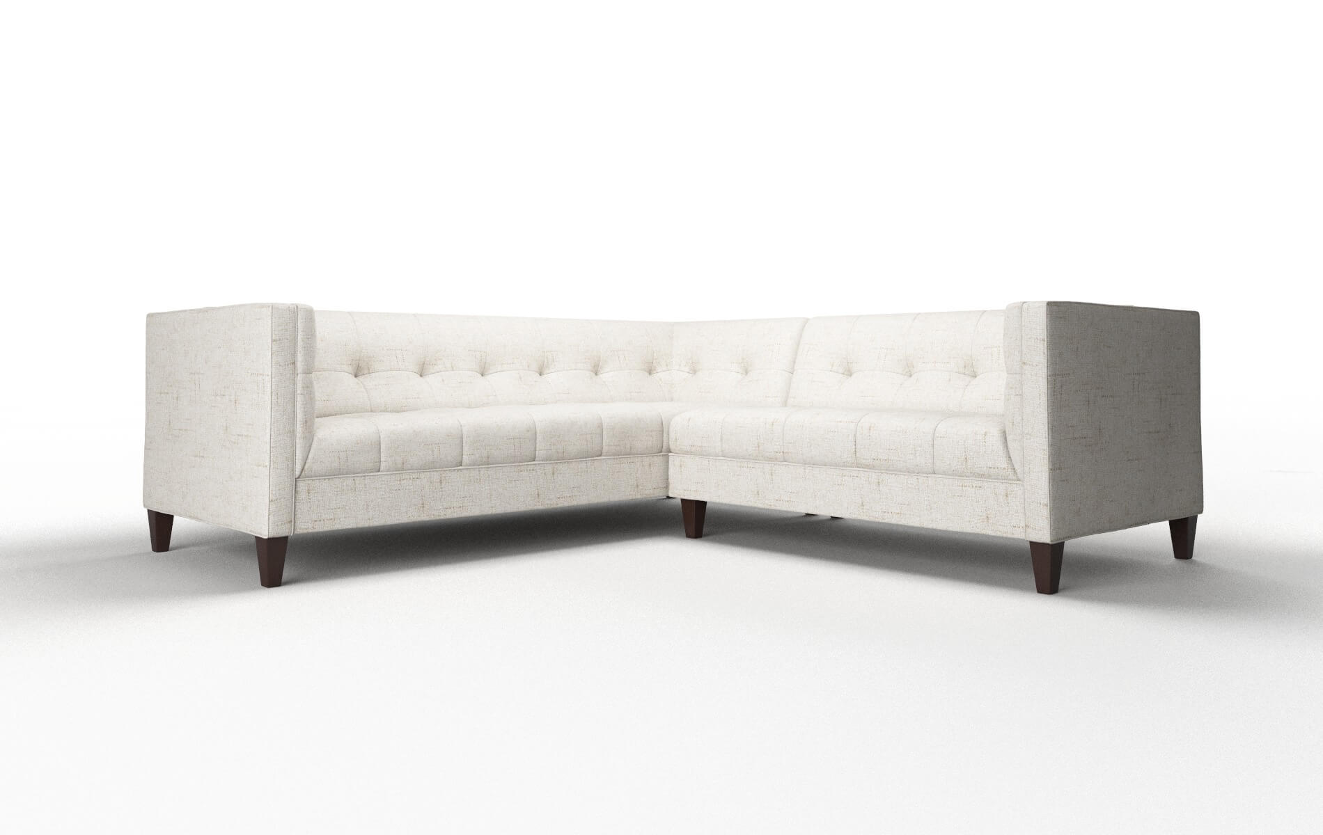 Messina Derby Taupe Sectional espresso legs 1