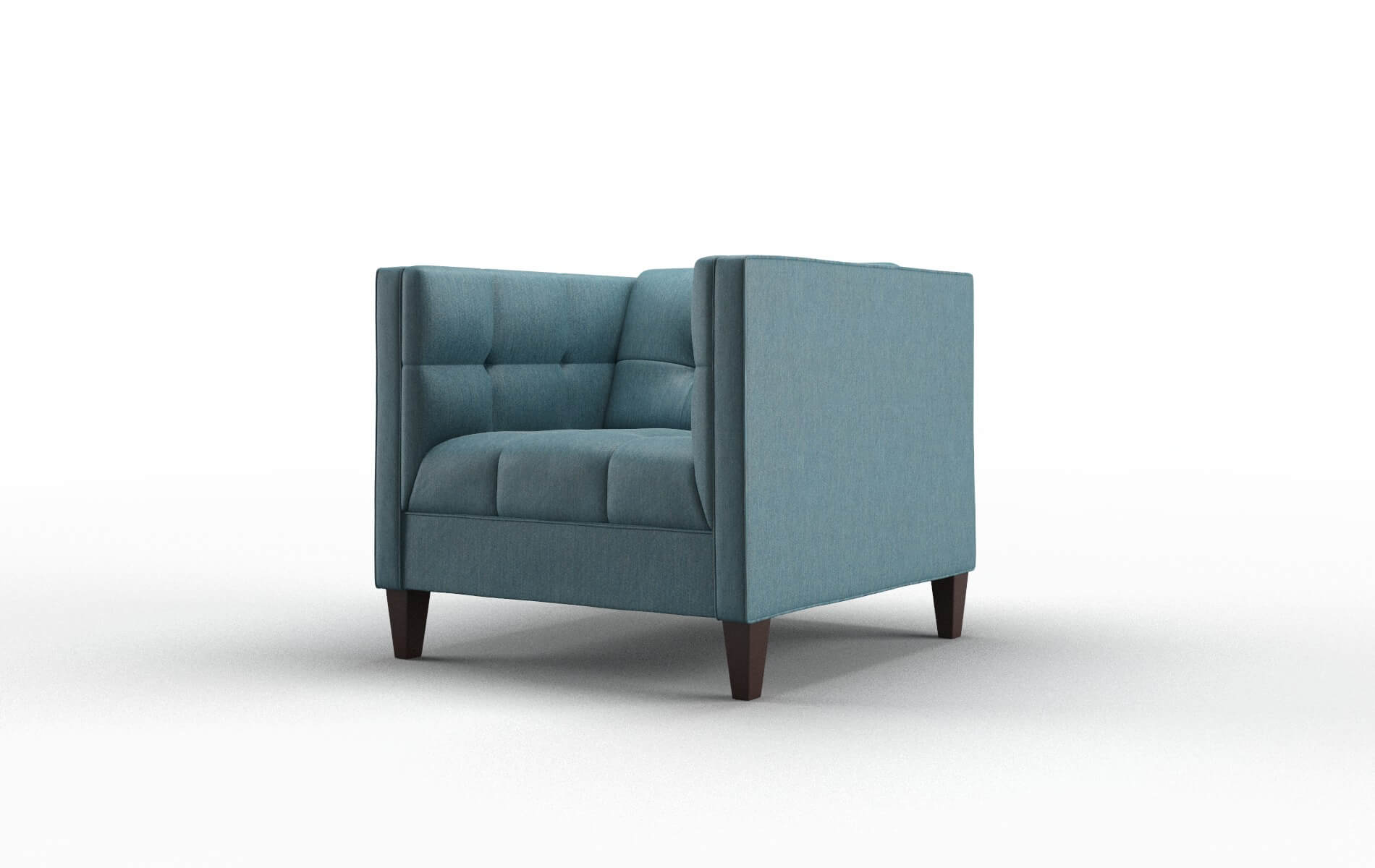 Messina Hepburn Teal Chair espresso legs 4