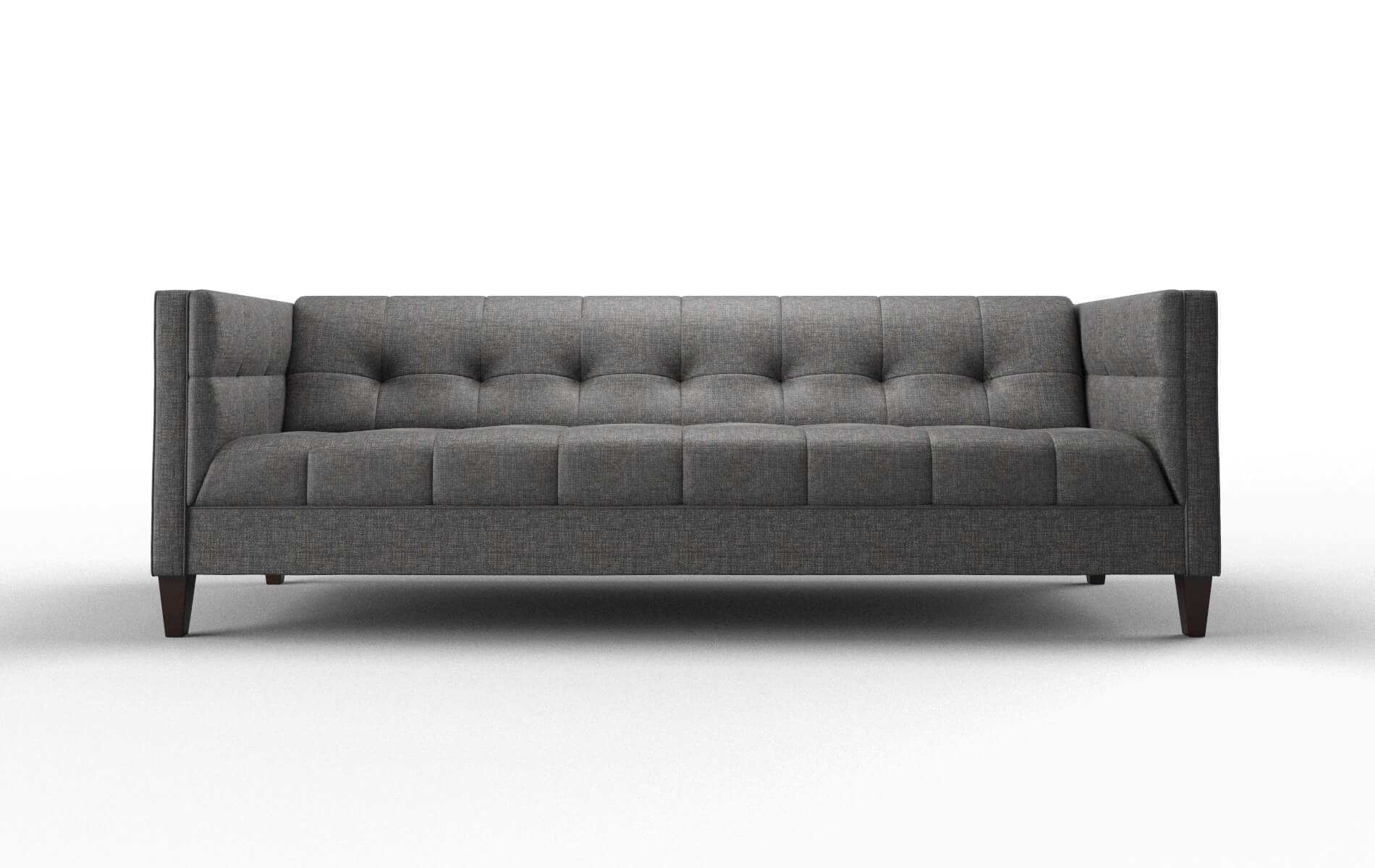 Messina Insight Charcoal Sofa espresso legs 1