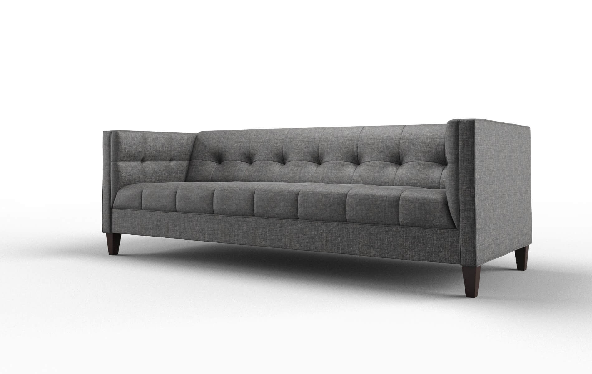 Messina Insight Charcoal Sofa espresso legs 4