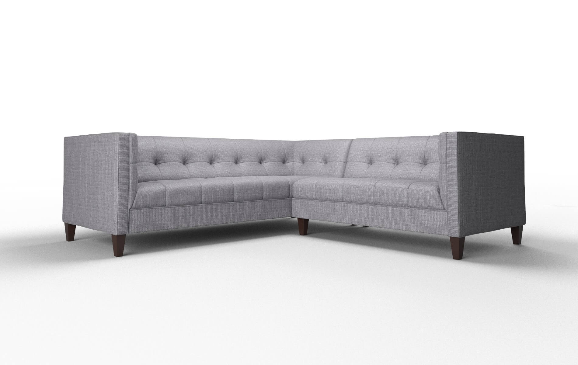 Messina Insight denim Sectional Espresso Legs  1