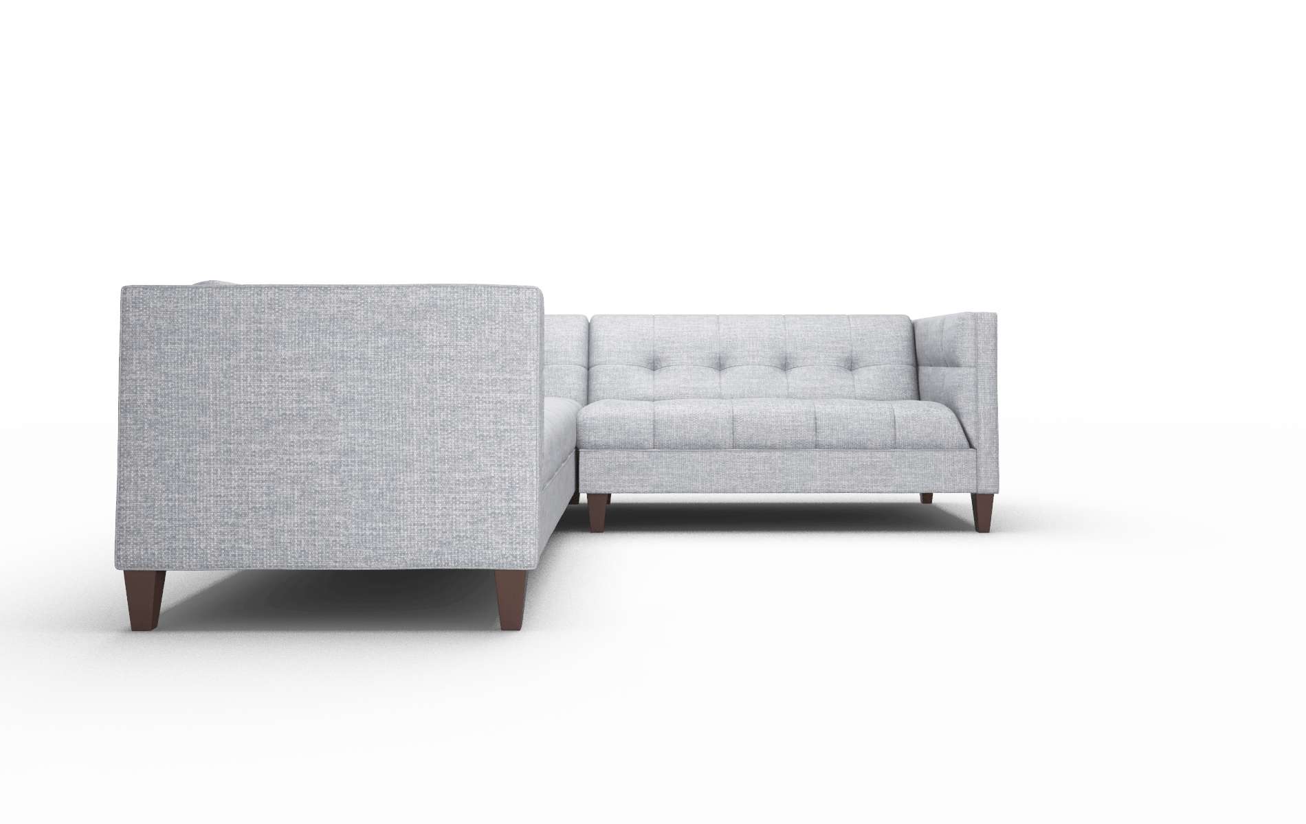 Messina Keylargo Ash Sectional espresso legs 2