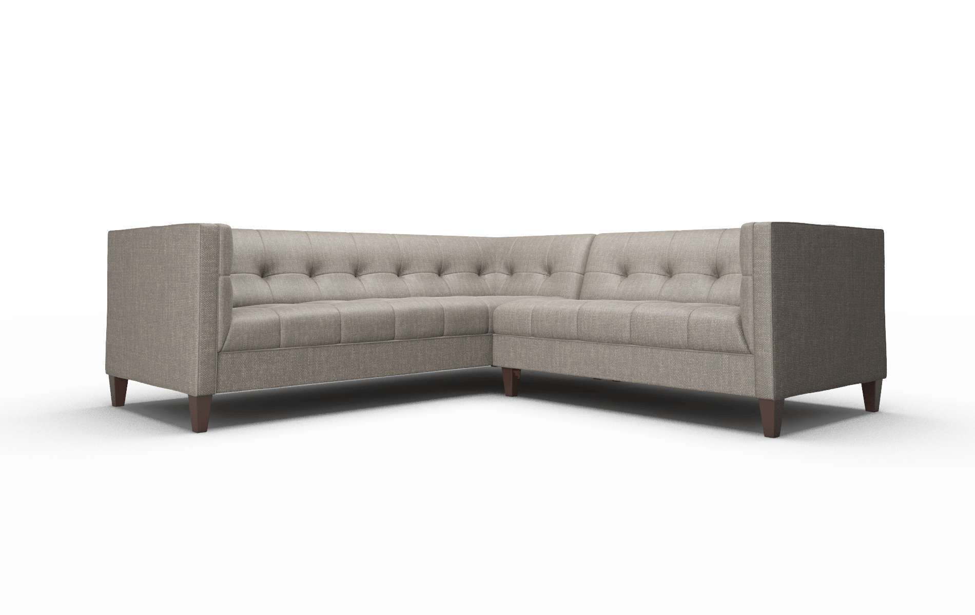 Messina Keylargo Bark Sectional espresso legs 1