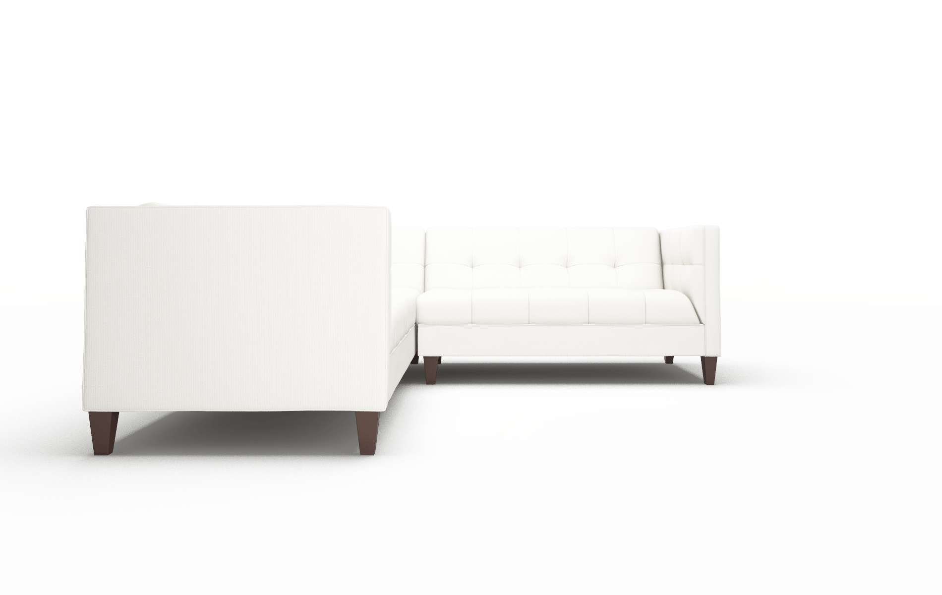 Messina Keylargo Oatmeal Sectional espresso legs 2