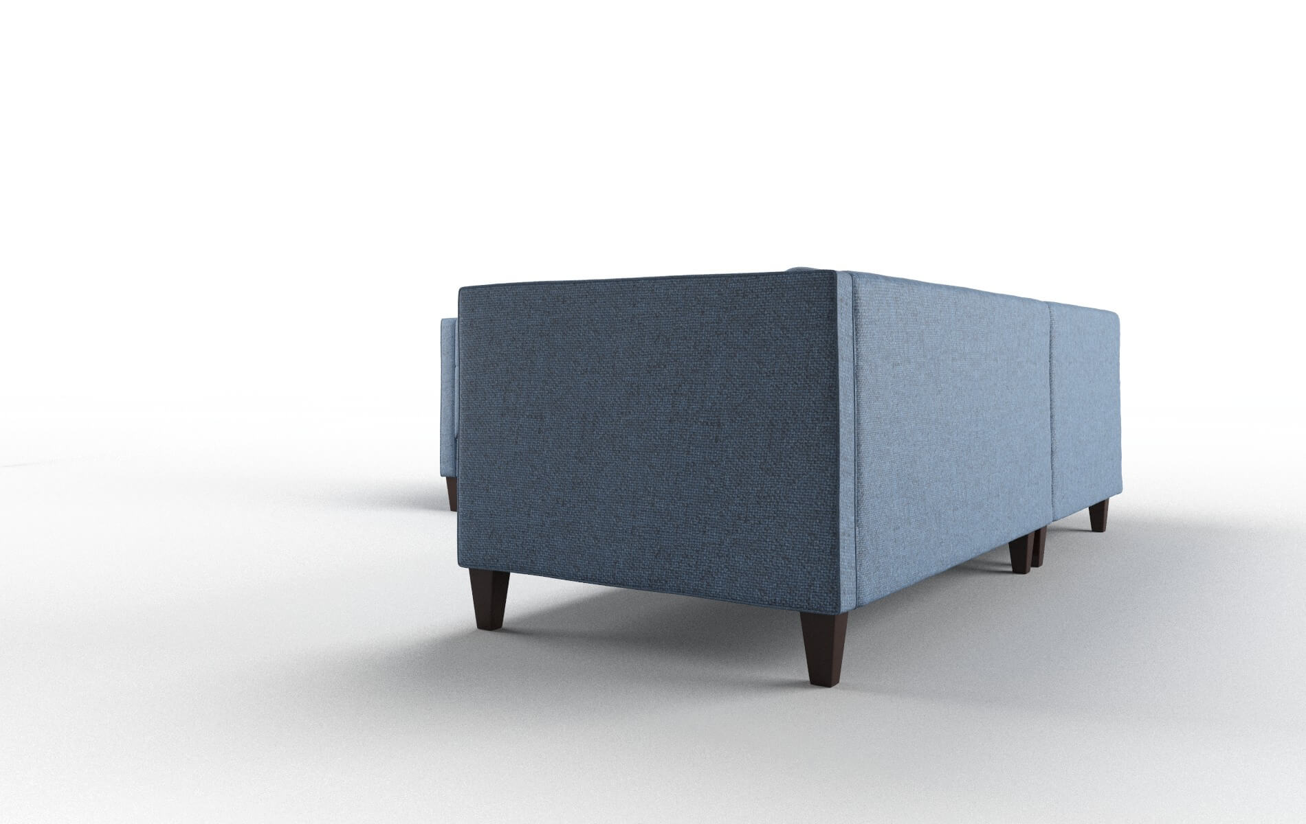 Messina Leslie Indigo Sectional espresso legs 4